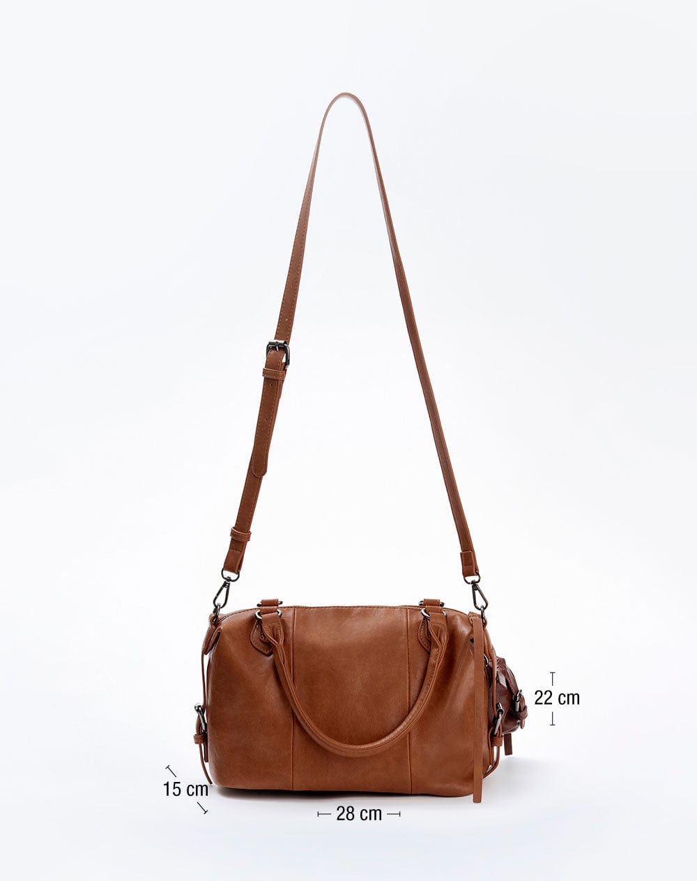 Bolso bowling + monedero café mujer - imagen 7