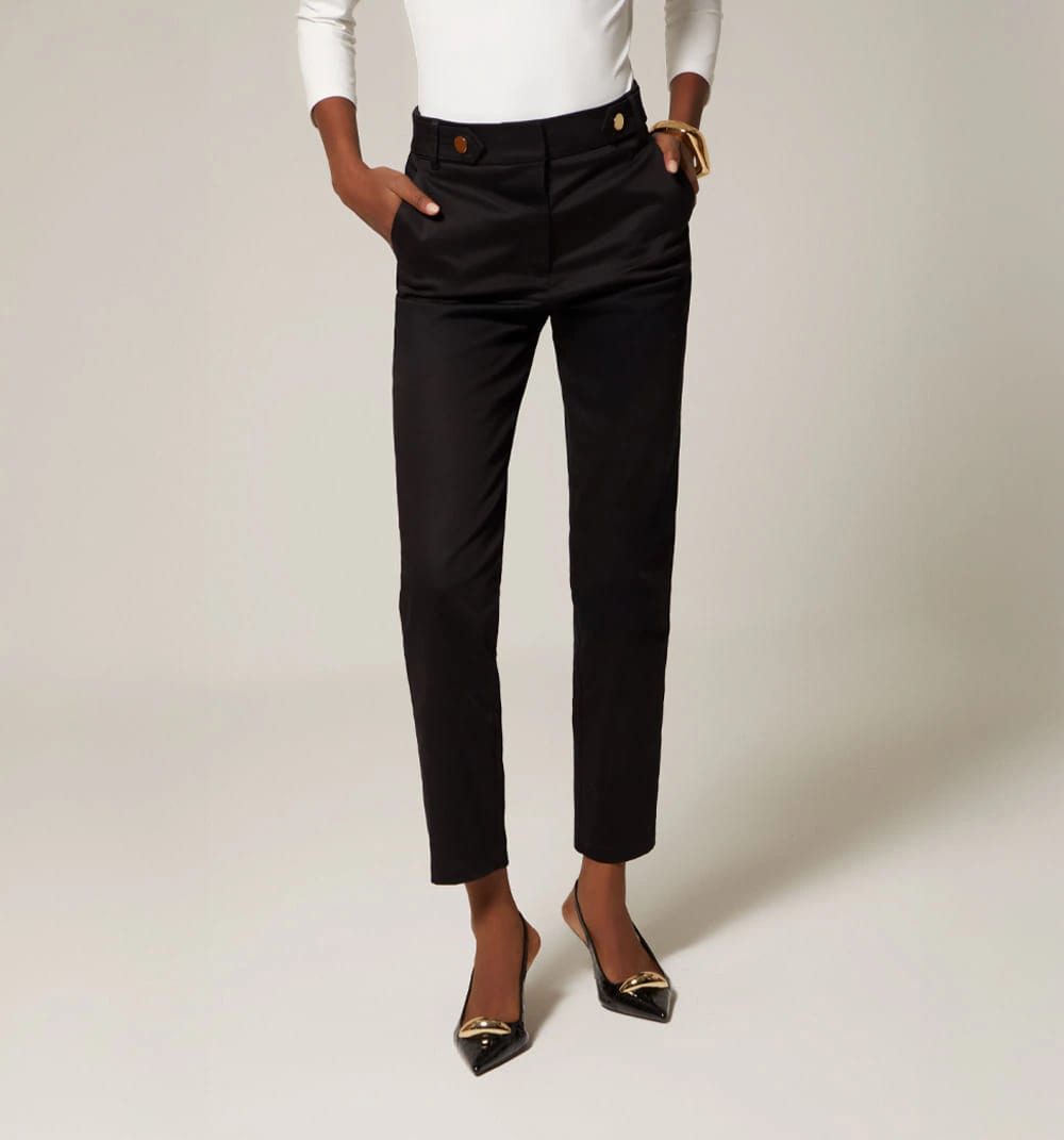 Pantalon tiro alto detalle en pretina - imagen 2