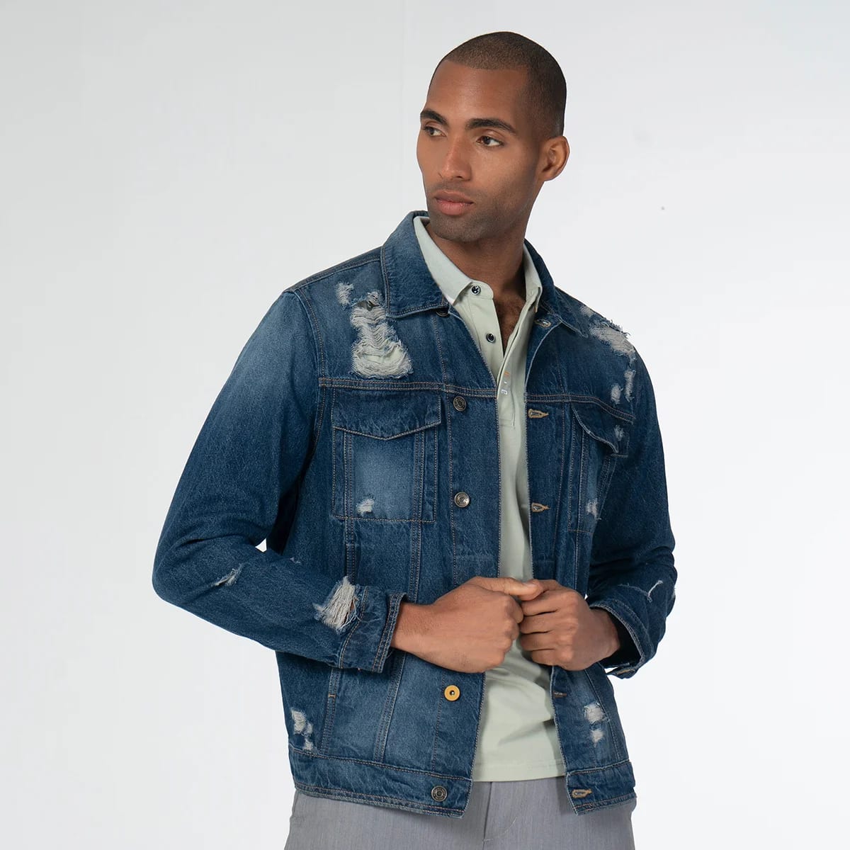 Chaqueta Denim Clasica Regular Trees - imagen 1