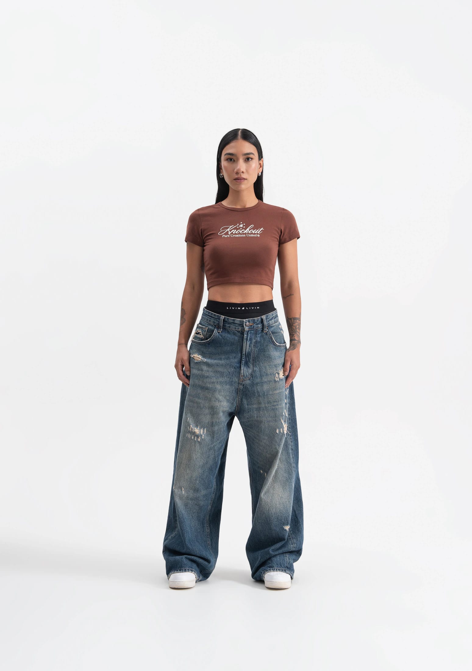 Knockout brown baby tee - imagen 4