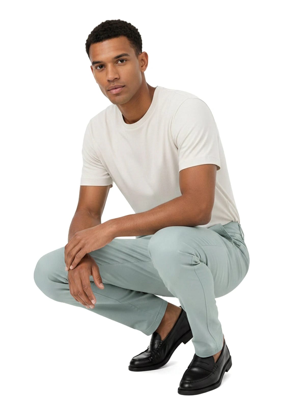 Pantalon dril menta con spandex - imagen 4