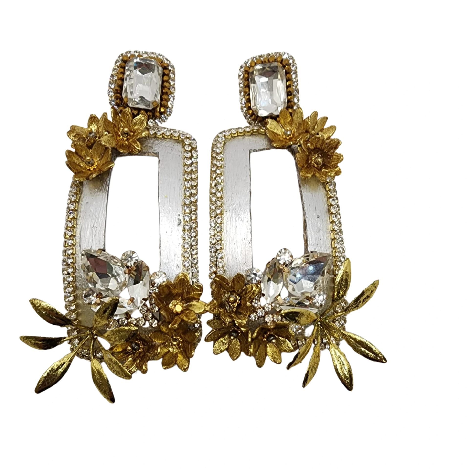Gold & Silver Totumo Earrings - imagen 1