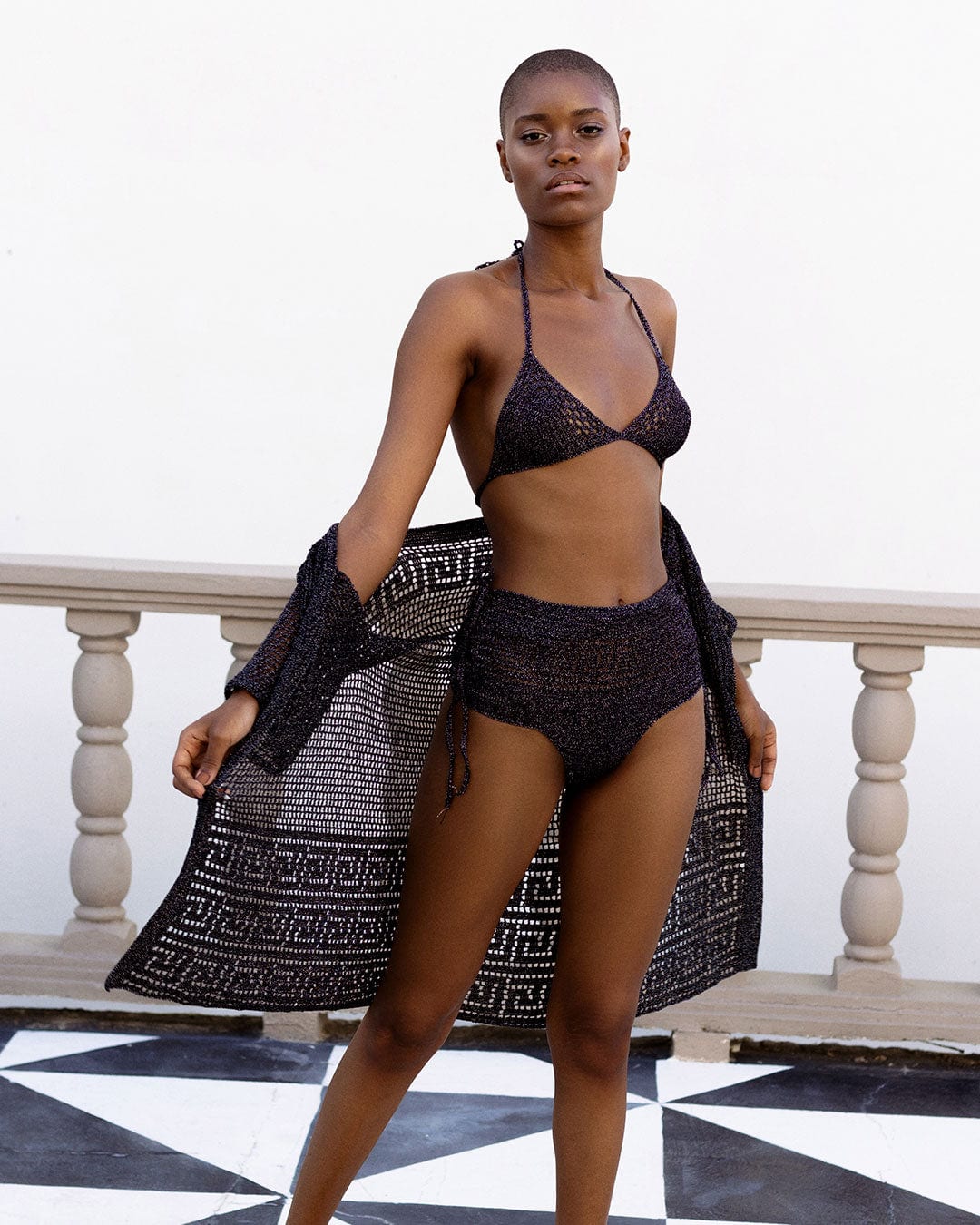 T-Shirt Crochet Dress Ipapüle Black - imagen 3