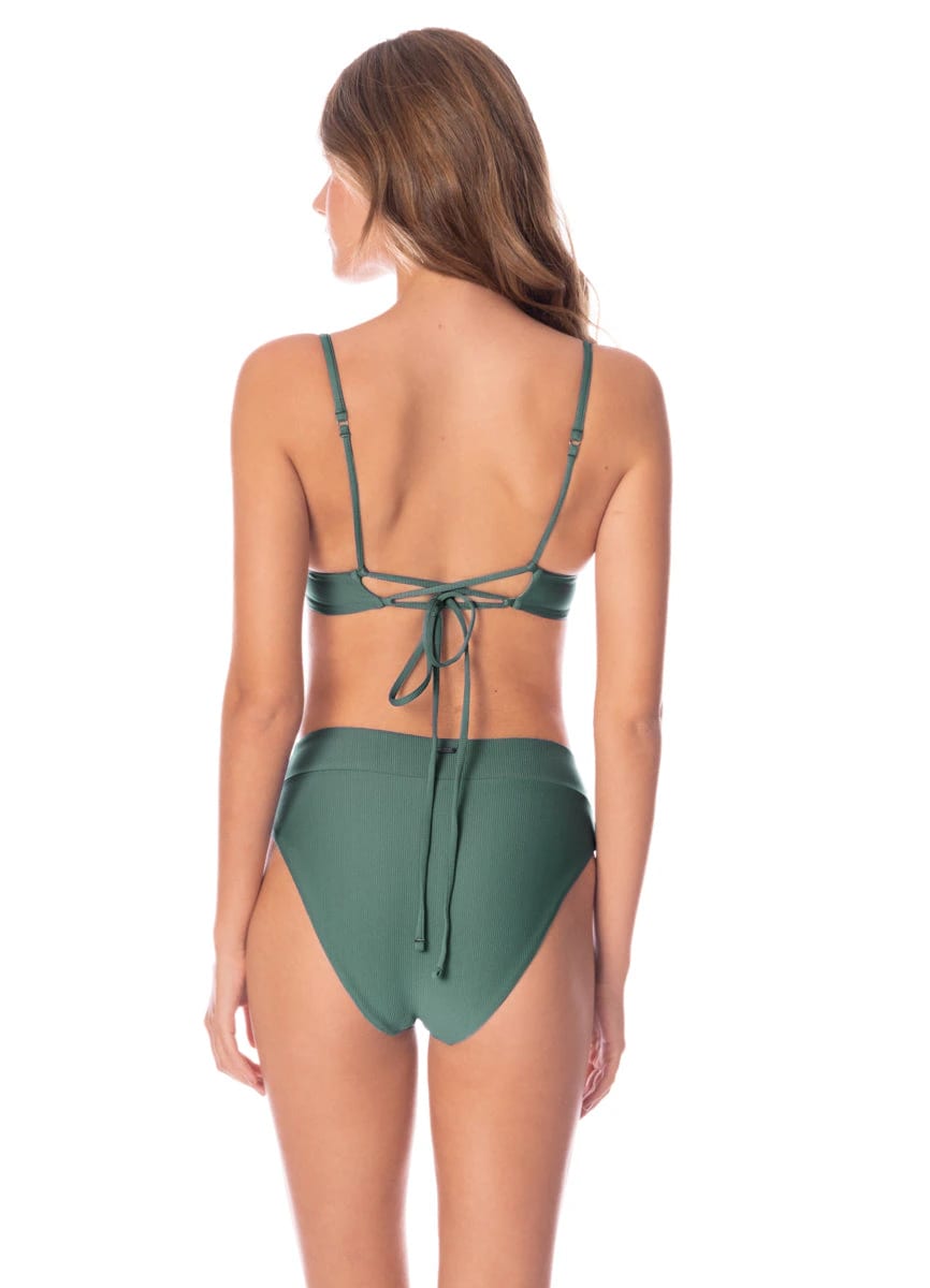 Maaji Eucalyptus Green Suzy Q High Rise Classic Bikini Bottom - imagen 1