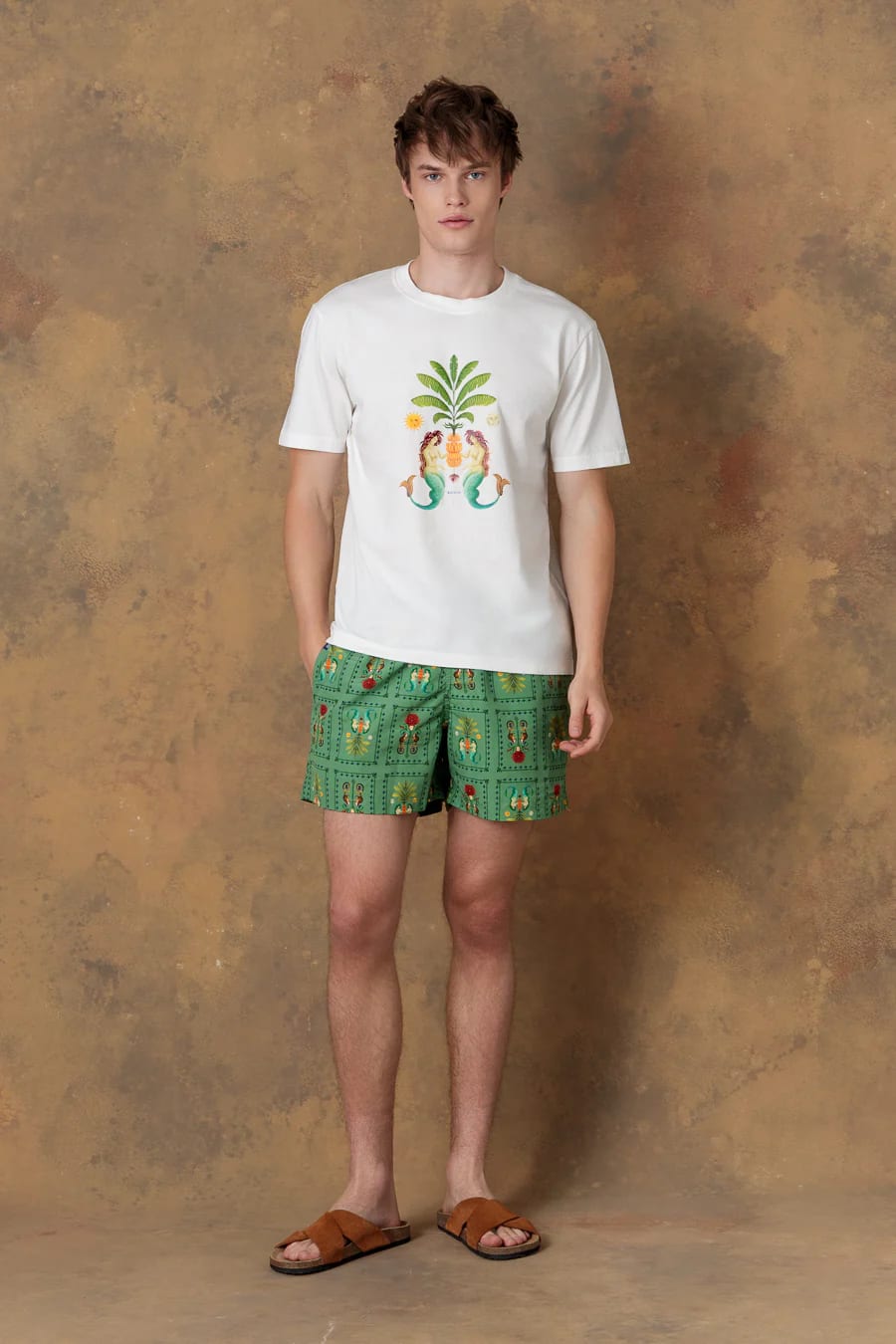 Men's cotton t-shirt amanzi white - imagen 4