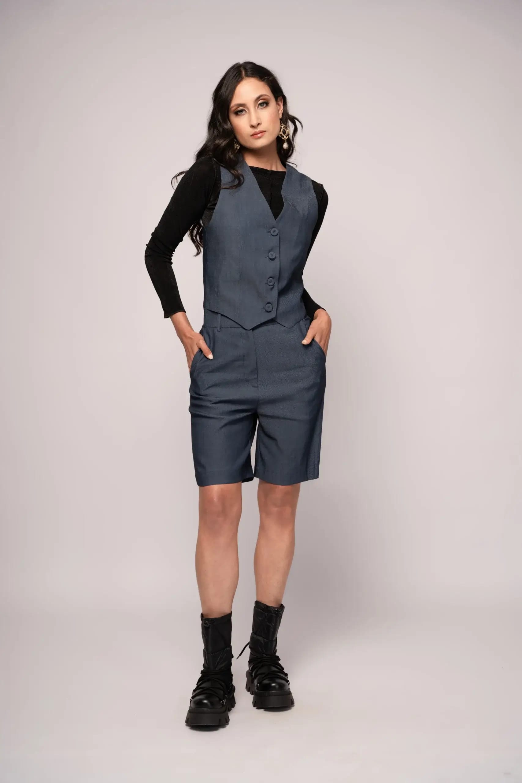 Chaleco Sartorial Puntas Denim - imagen 1