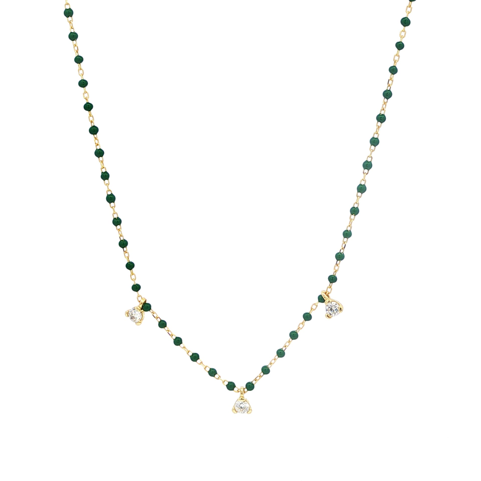 Trio Shinny Green Necklace - imagen 1