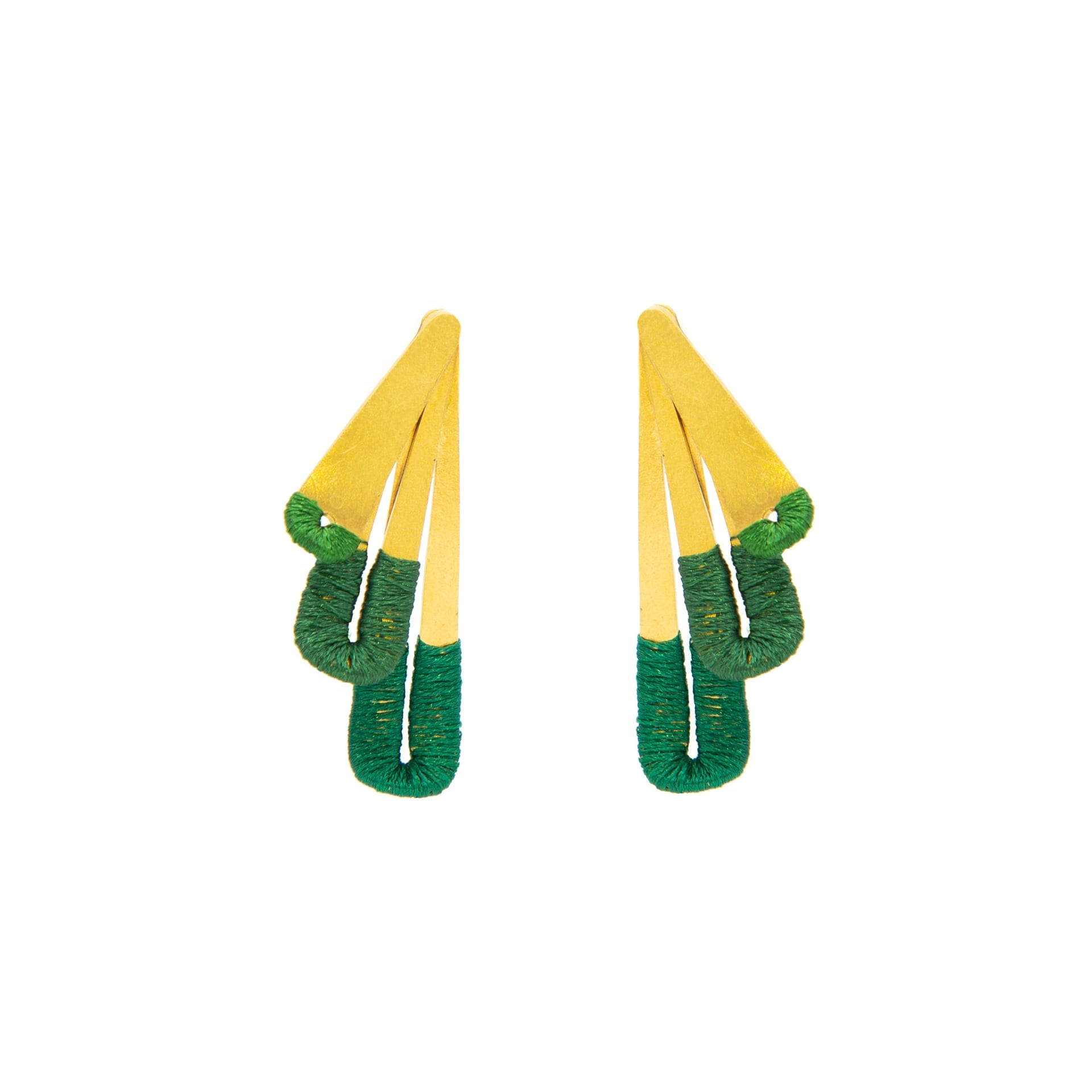 Trio Woven Wing Earrings - imagen 2