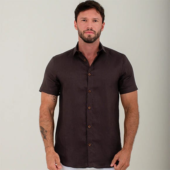CAMISA MC 100% LINO HOMBRE - imagen 2