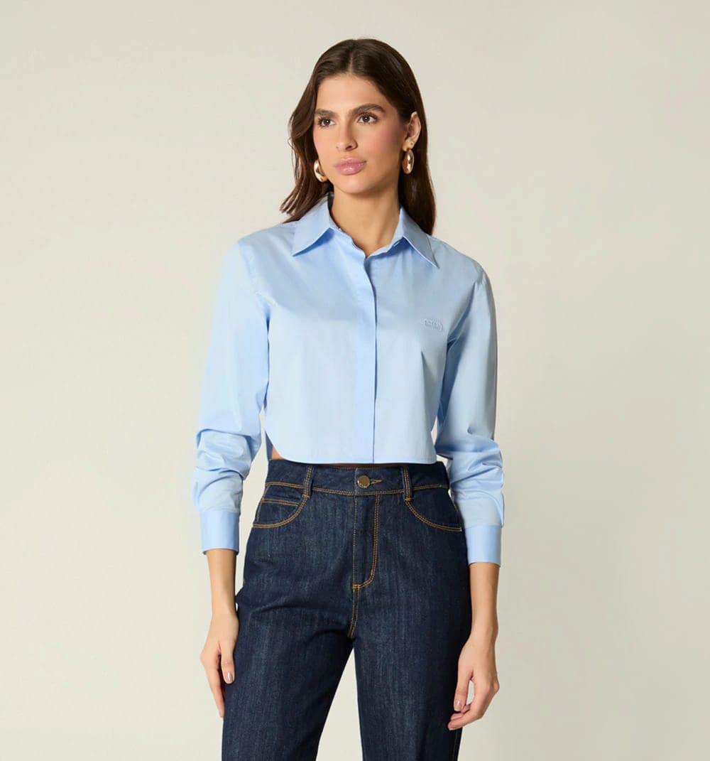 Blusa camisera boxy manga larga - imagen 7