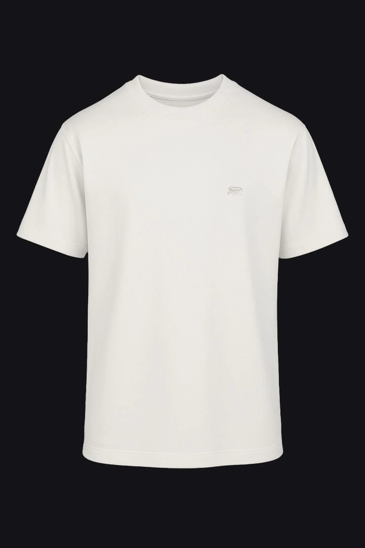 Camiseta marfil oso bordado - imagen 1