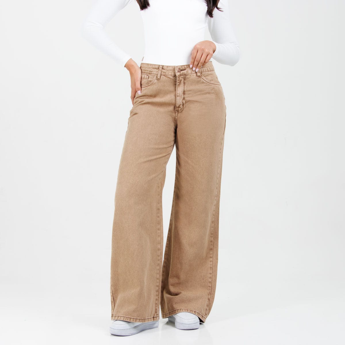 Jean Wide Leg Camel Ax-3013 Rigido - imagen 1