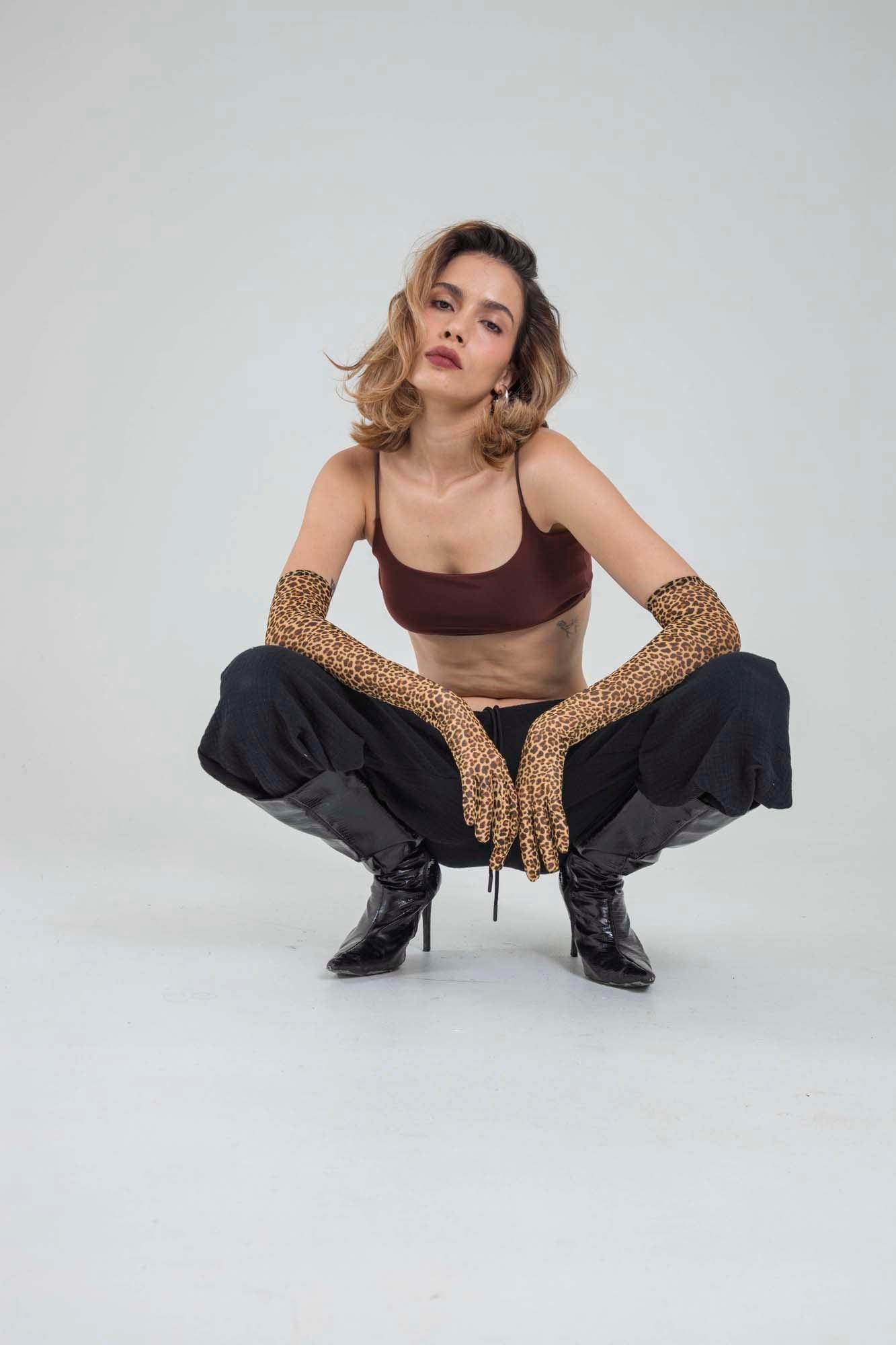 LEOPARD MESH GLOVES - imagen 8