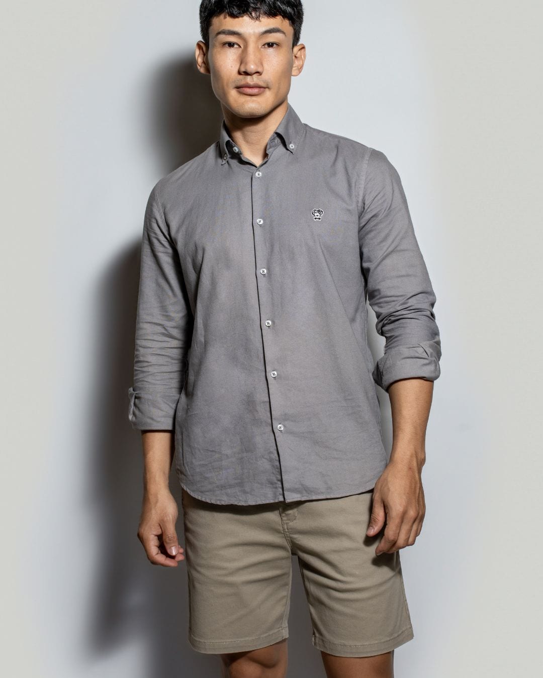 Camisa Antimanchas Popelina Gris Oscuro - Talla Slim - imagen 6