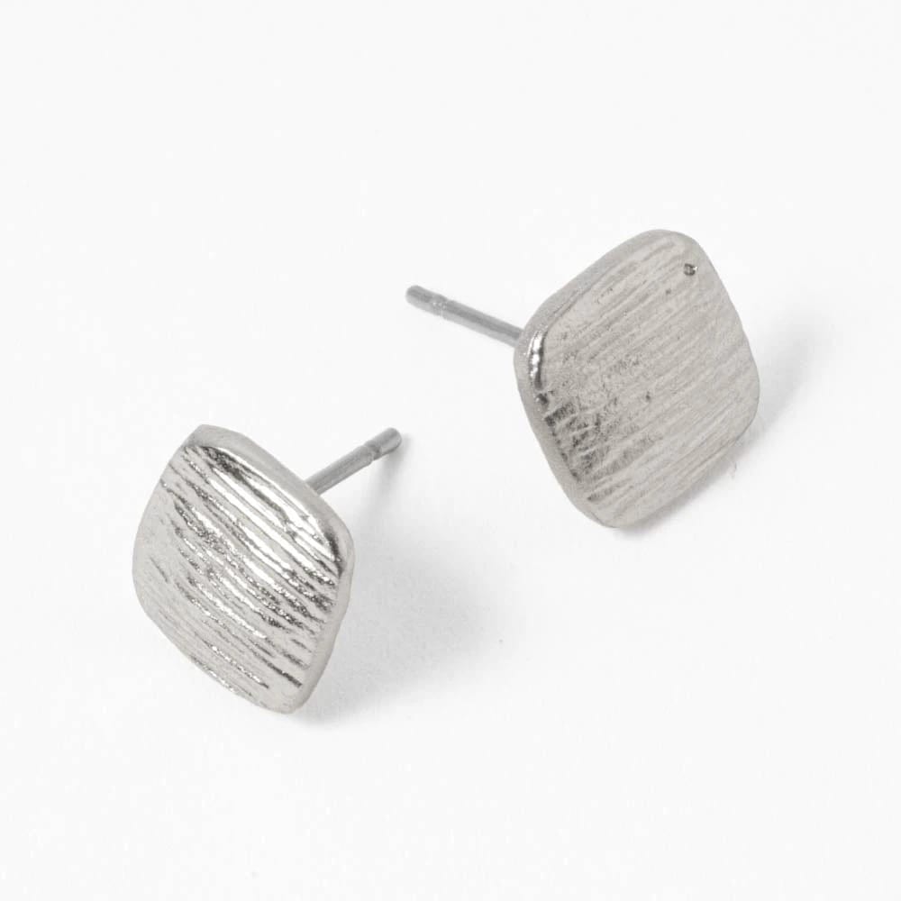 Aretes Topo Destello Firme Plateado - imagen 3