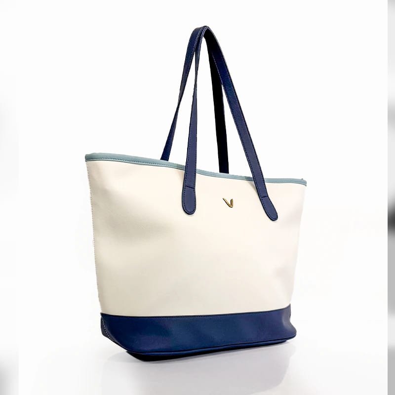 Cartera Boston Para Mujer Marfil con Azul Pop Of Colors - imagen 3