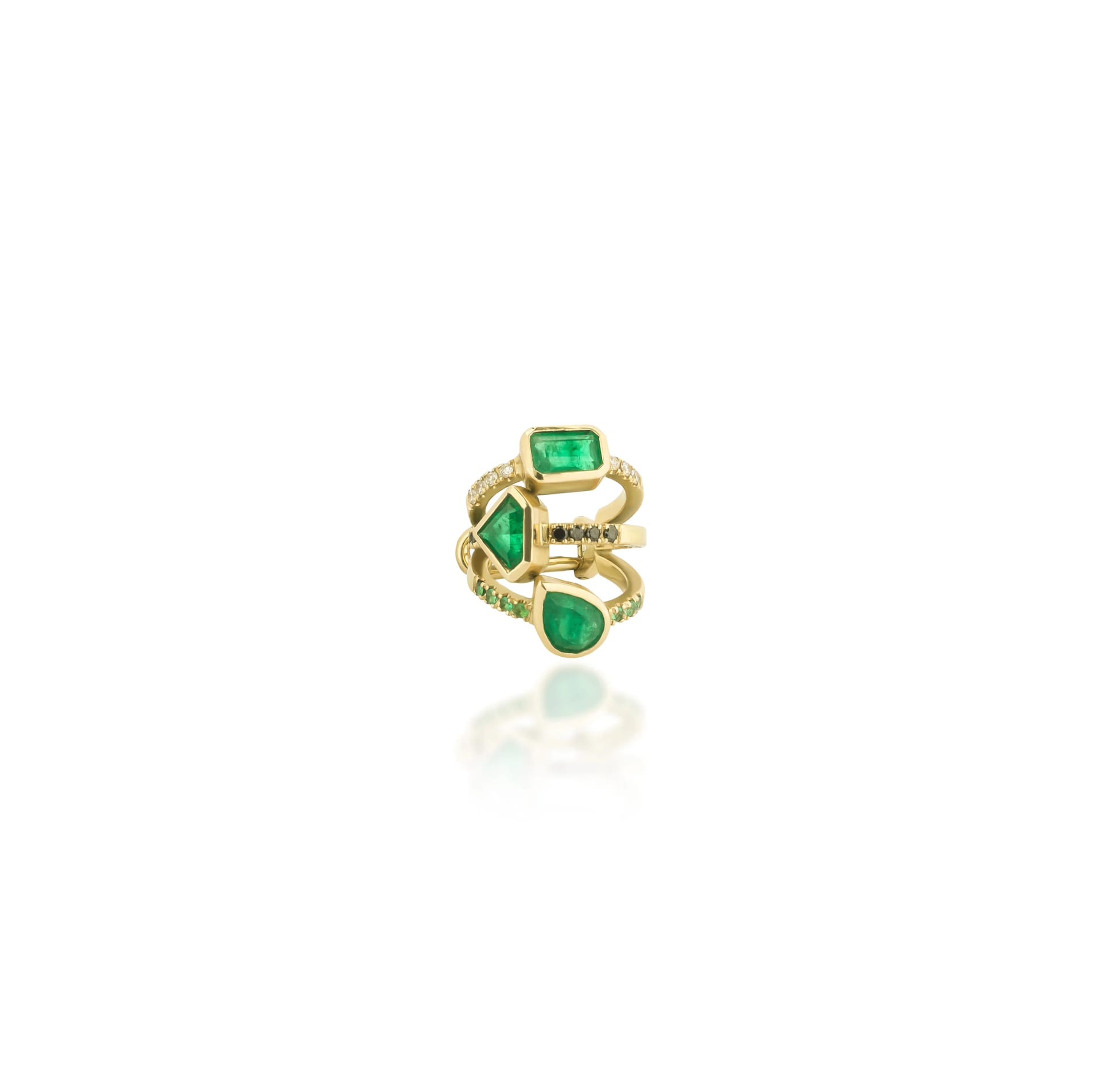 Ear cuff 3 piedras V2 - imagen 1