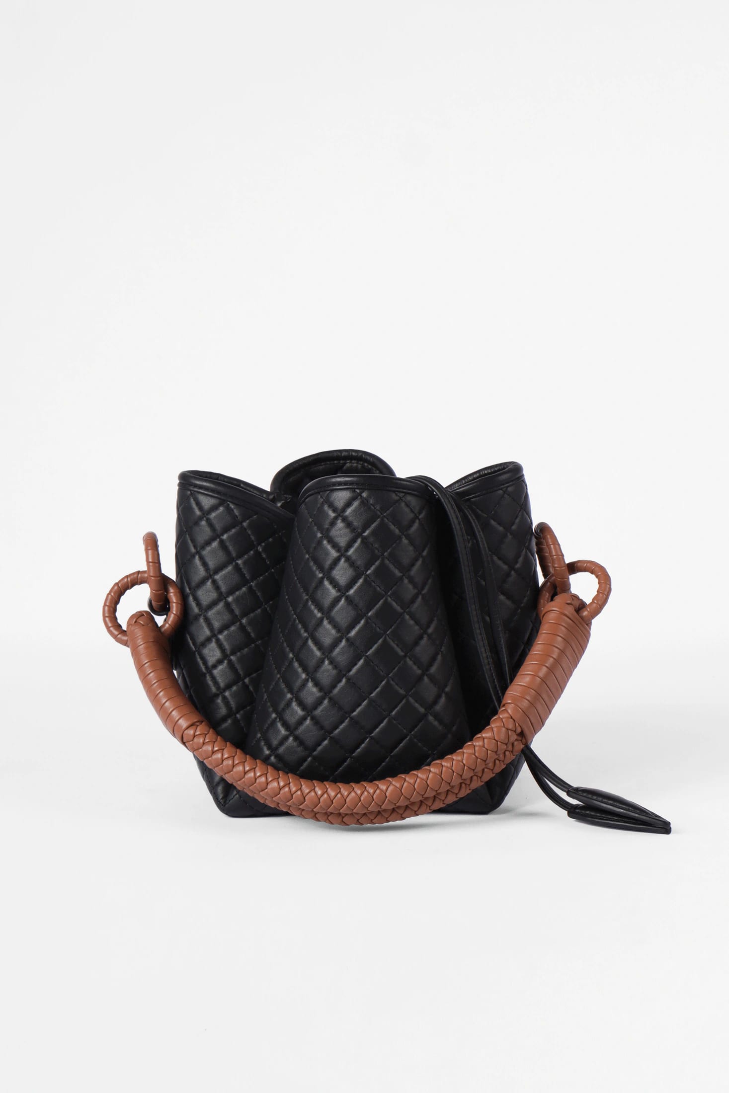 Tulip Mini Bucket Bag, Black & Brandy - imagen 1