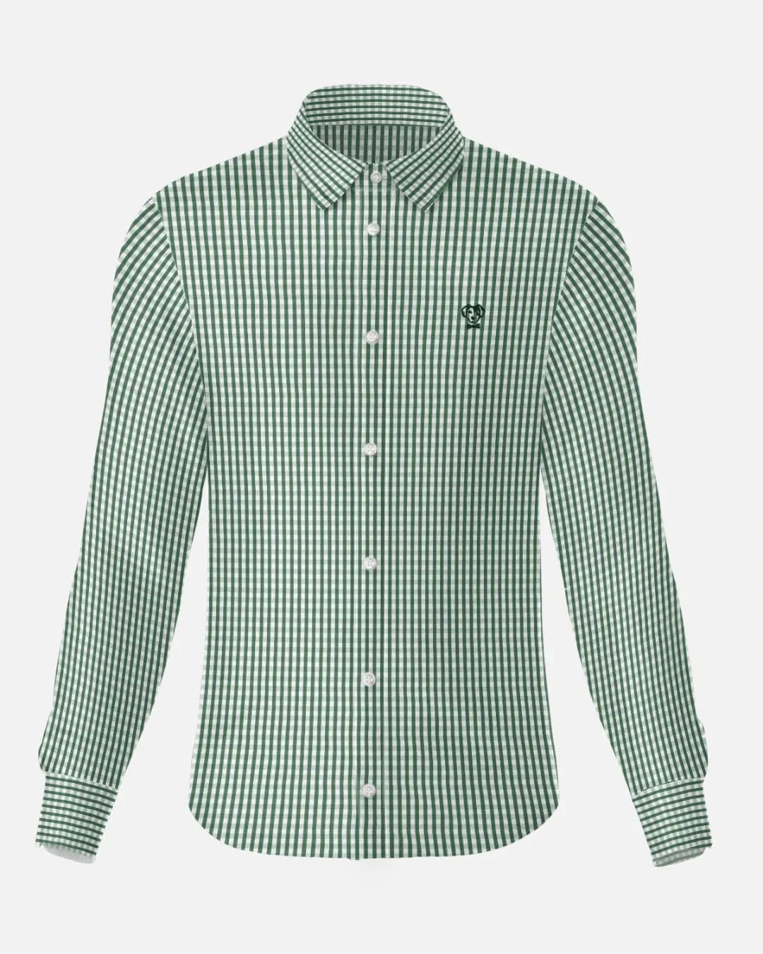 Camisa Antimanchas Popelina Cuadros Verde Oscuro Lugano - imagen 8