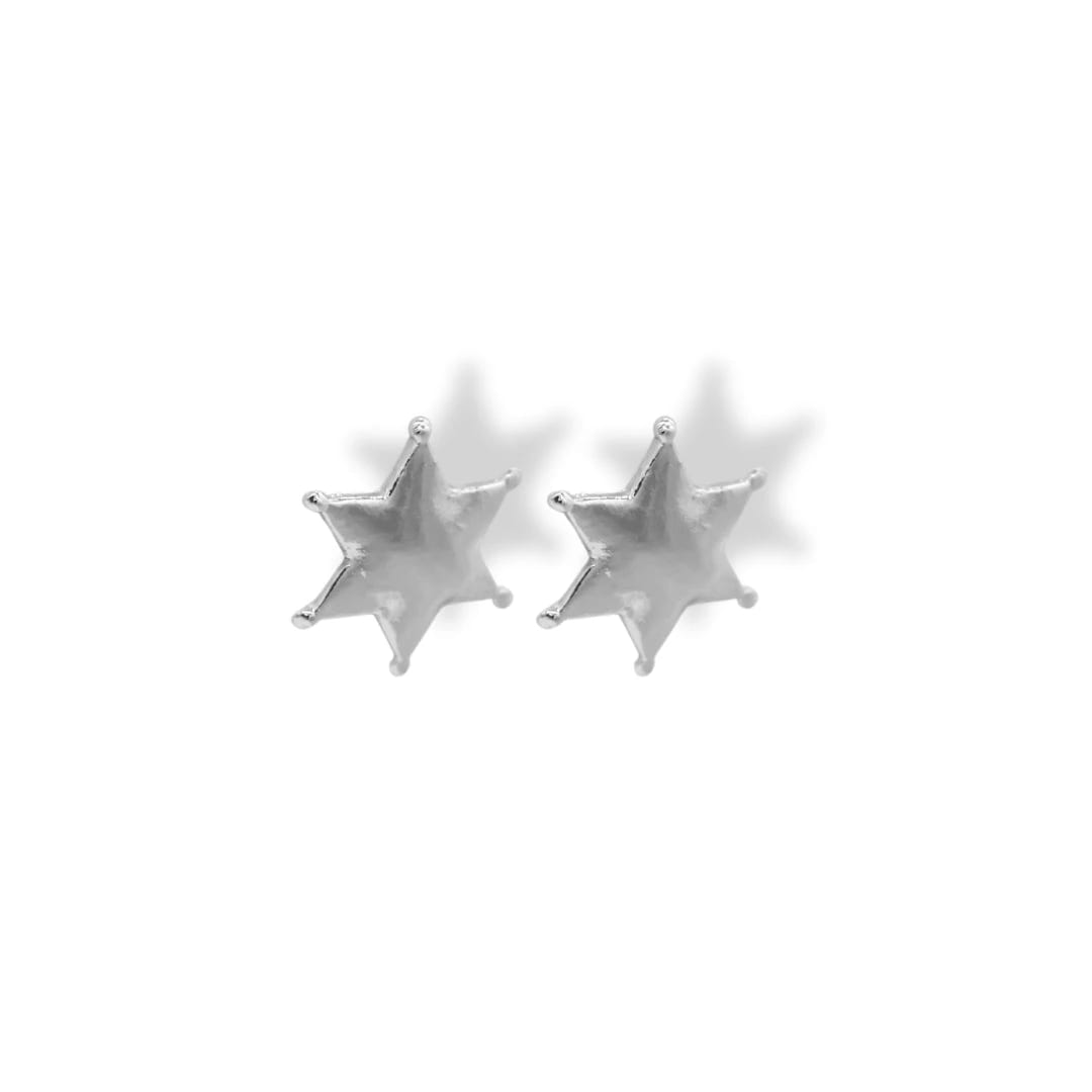Aretes con estrella de sheriff grandes - imagen 2
