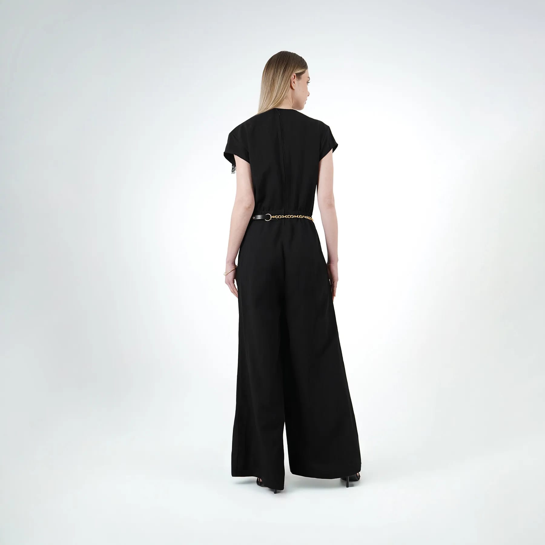 Vestido Cuello V Manga Corta - imagen 4