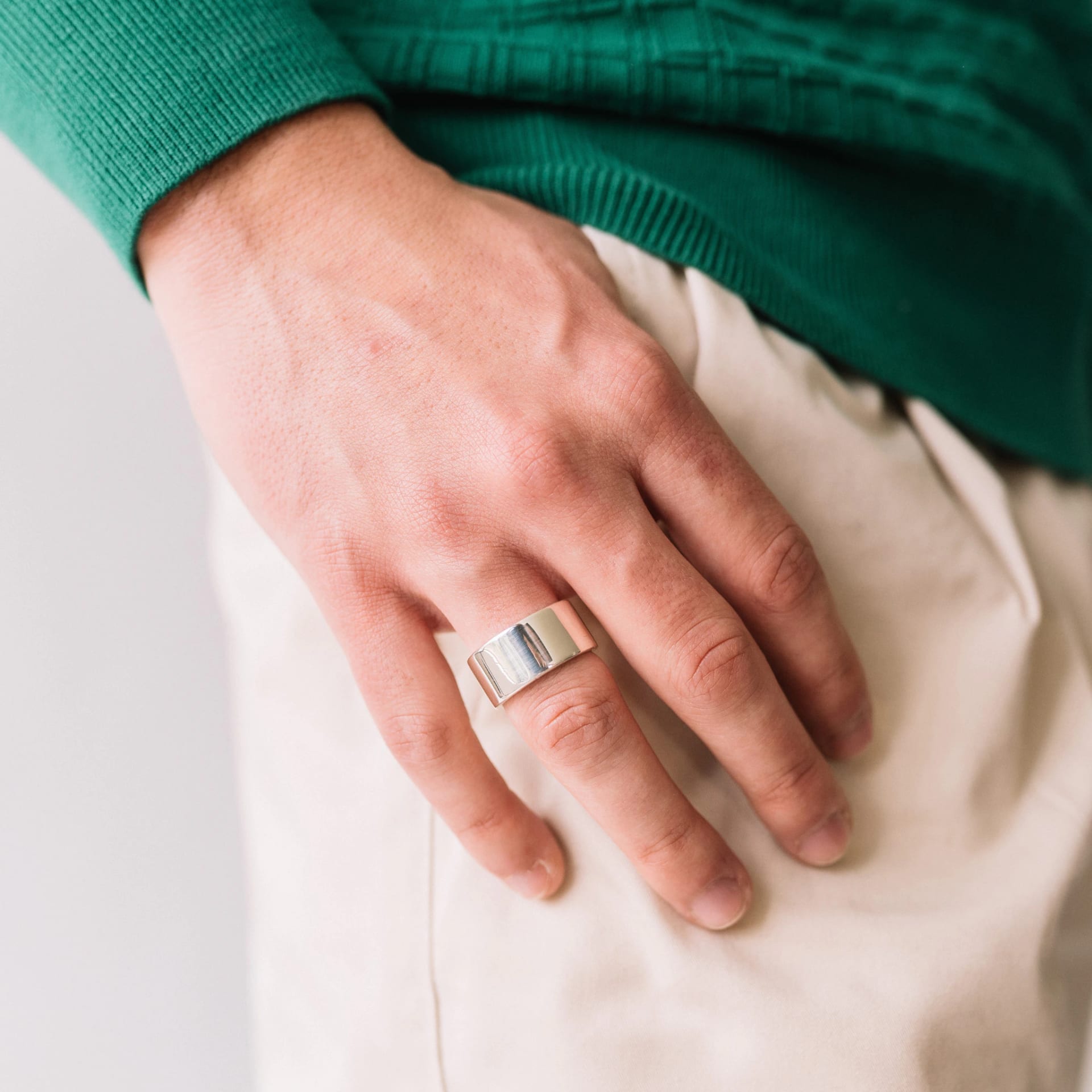 BAND RING 11MM | ANILLO EN PLATA LEY 950 - imagen 4