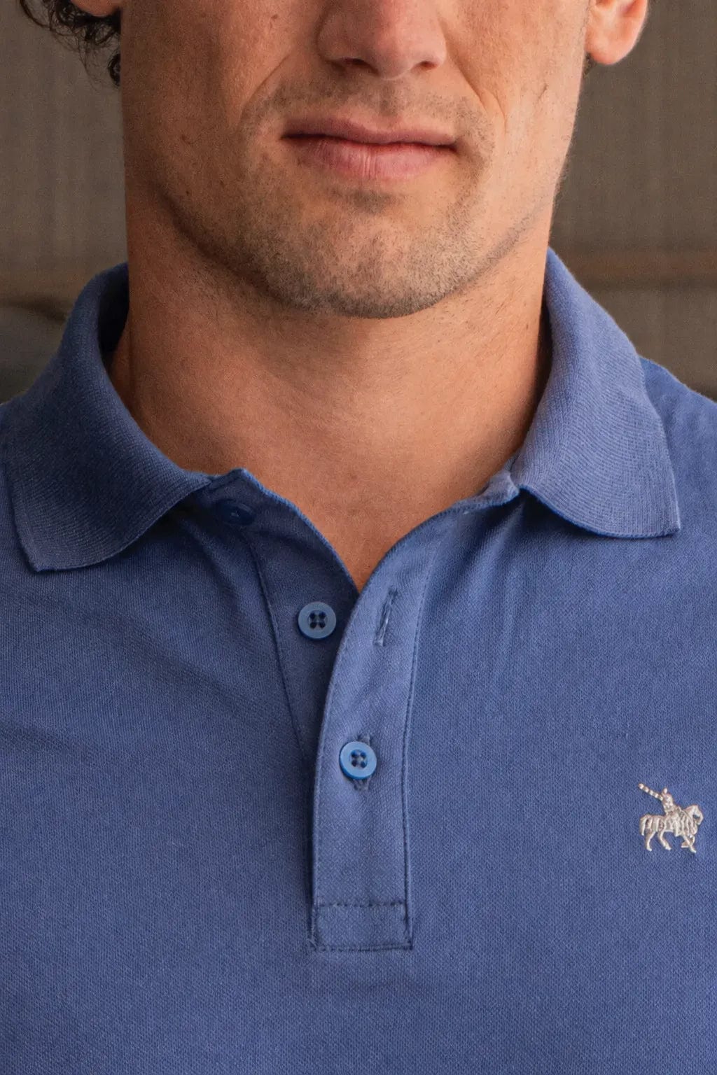 Camiseta Polo Basic Hombre Azul Petroleo - imagen 3