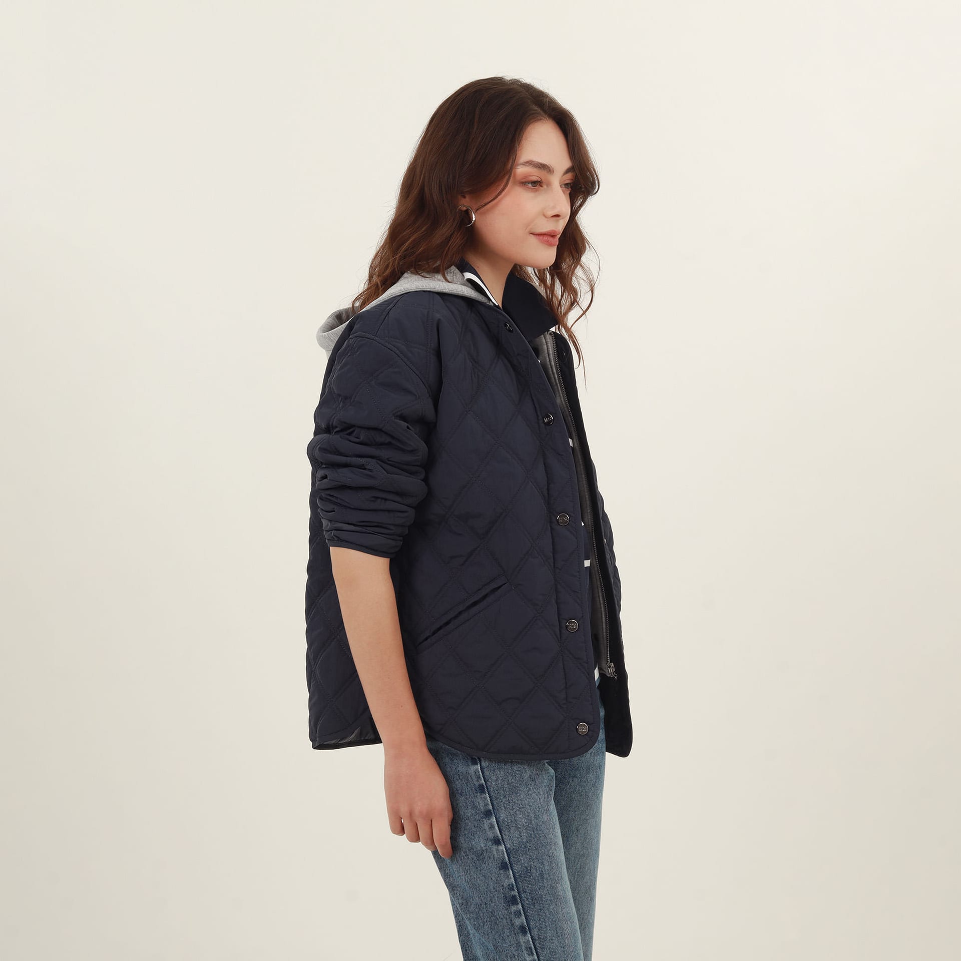 Chaqueta acolchada cuello redondo con capucha y pieza separable - imagen 3