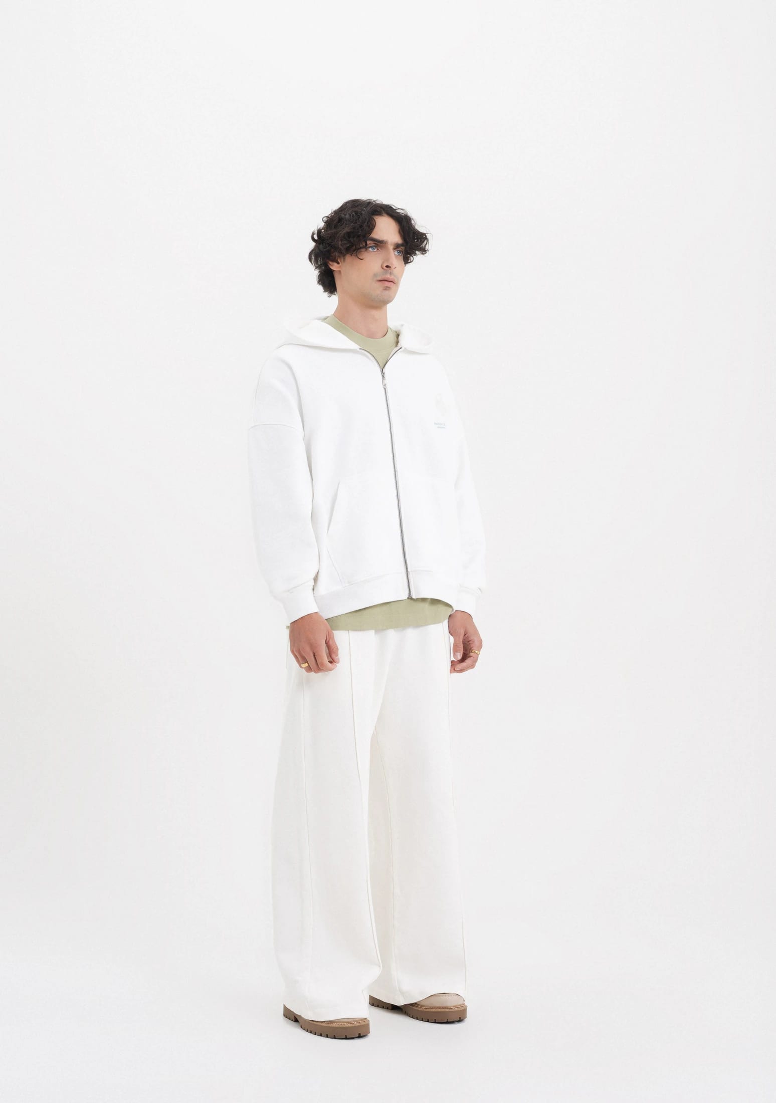 Across The Lines White Zip Hoodie - imagen 4