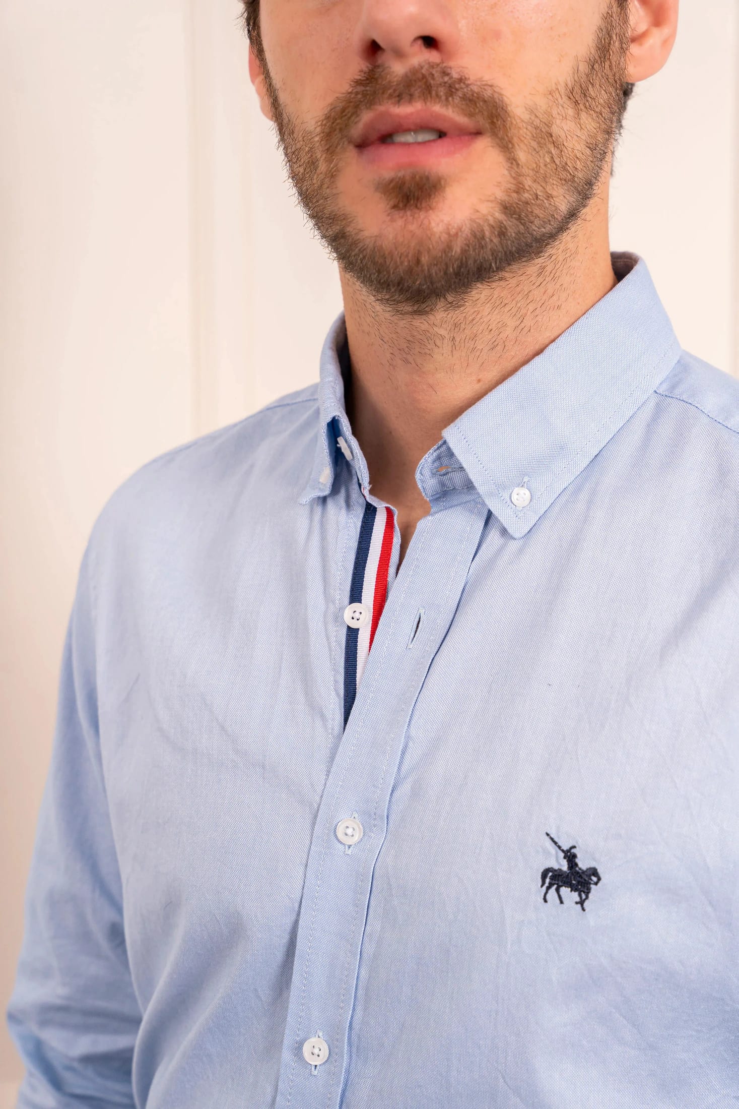 Camisa France Algodón Hombre Azul - imagen 2