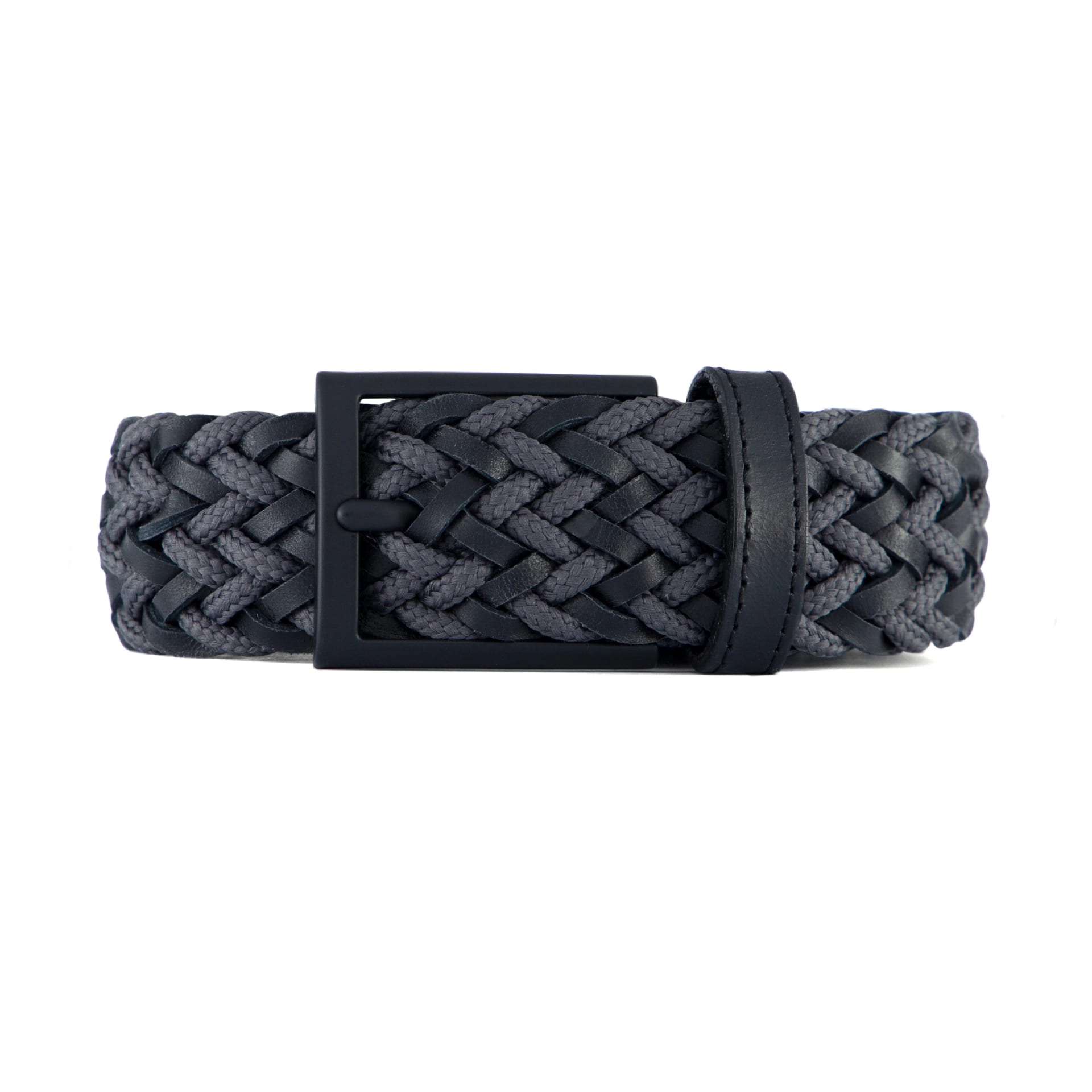 CINTURÓN LEATHER FUSION GRIS - imagen 1