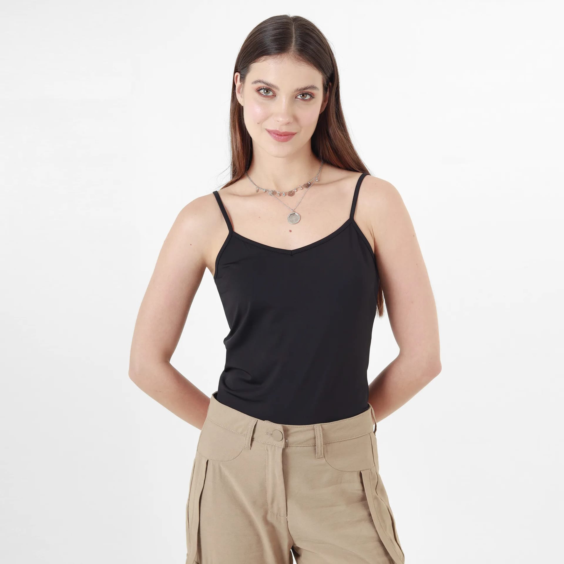 Camiseta Cuello V Manga Tiras - imagen 6
