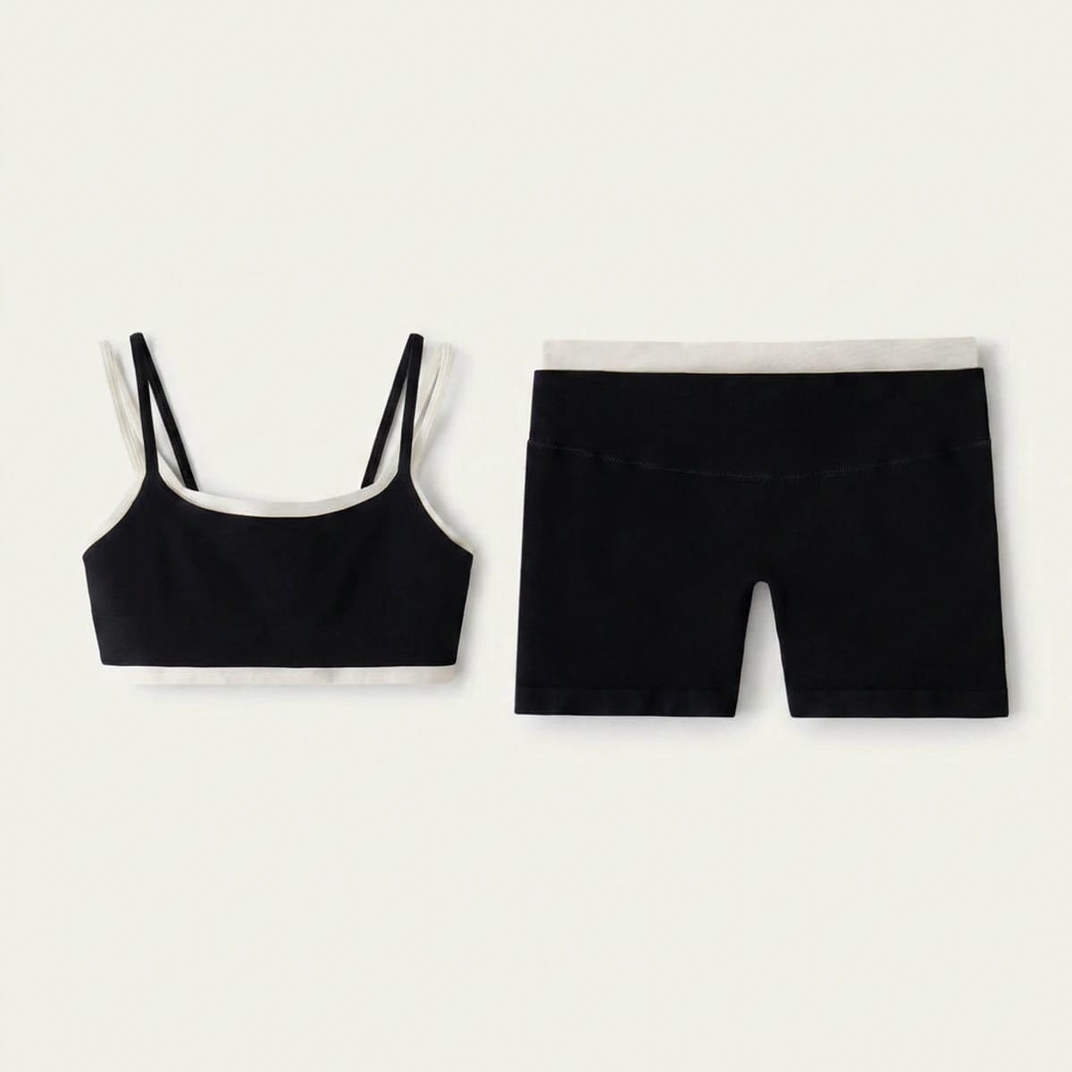 Top + biker deportivo seamless negro mujer - imagen 1