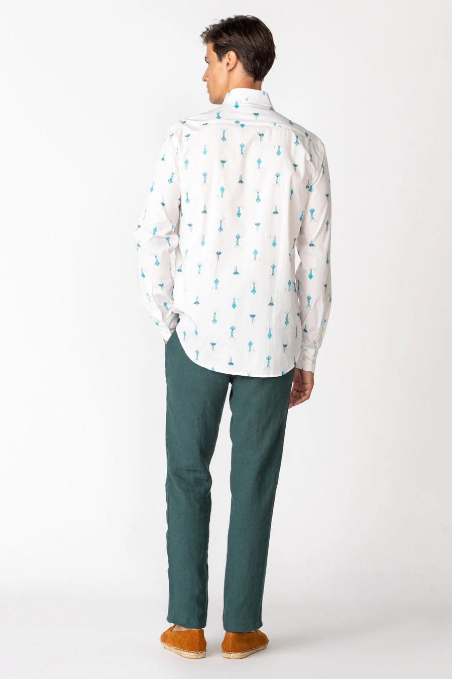 Men's cotton shirt white epiro - imagen 3