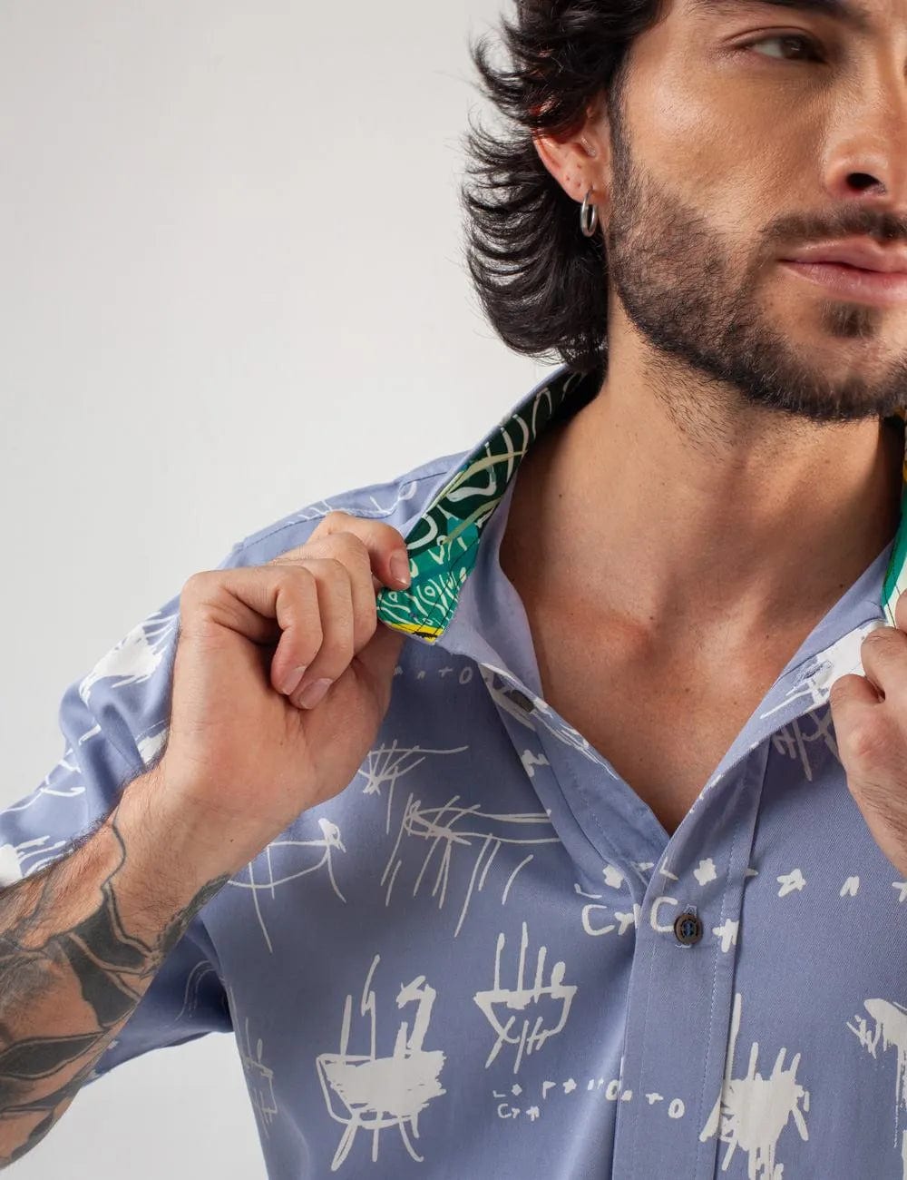 Camisa Regular Fit Le Panto Azul claro Hombre - imagen 10