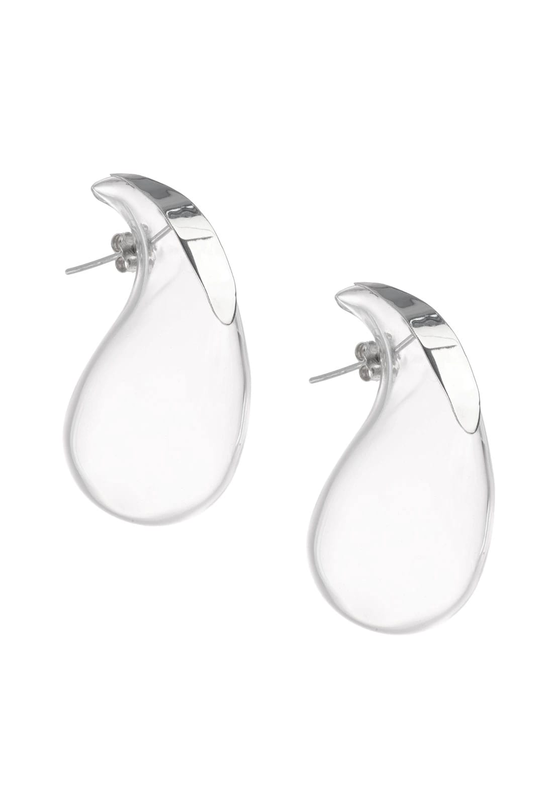 LARGE GLASS DROP EARRINGS - imagen 1