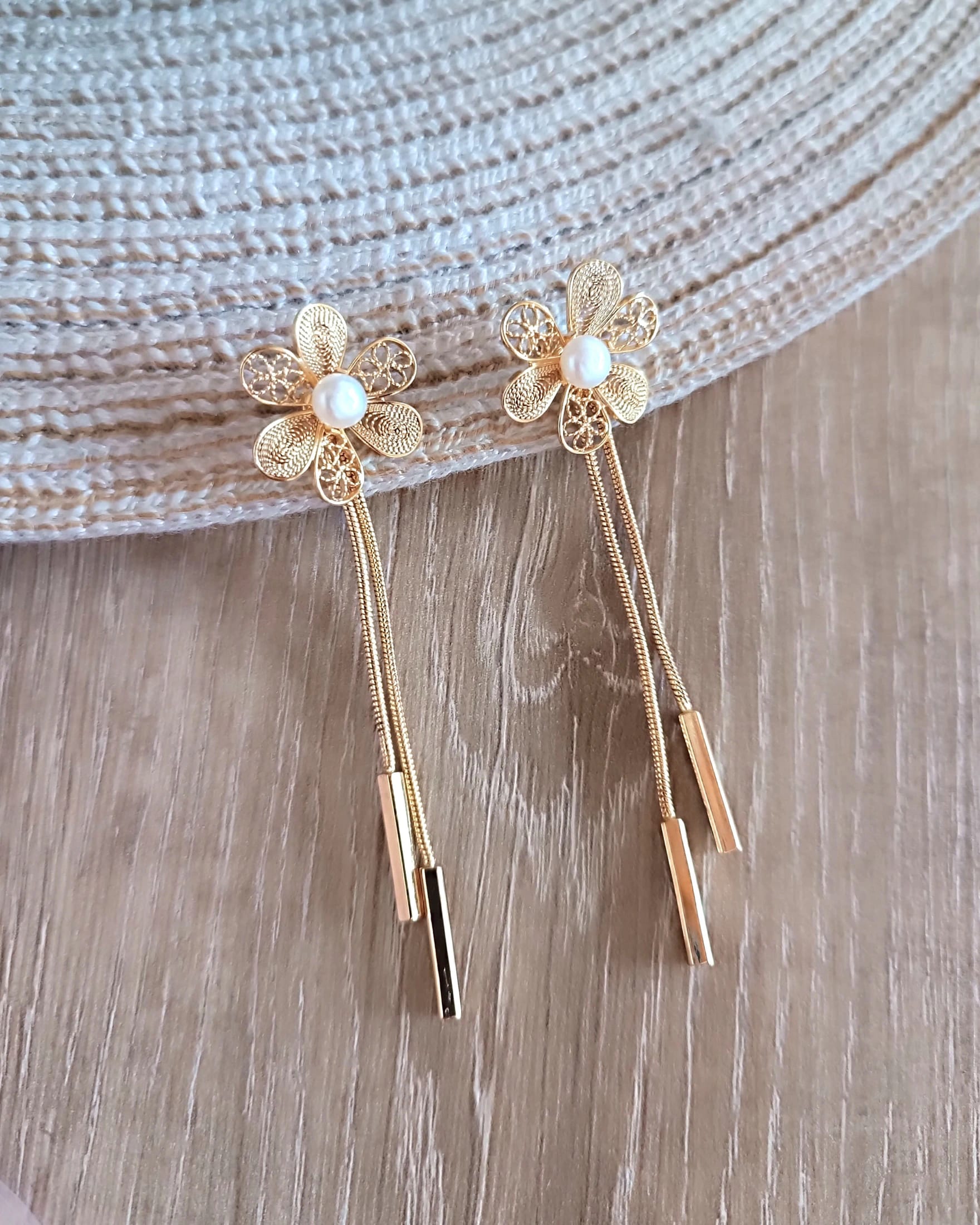 Aretes filigrana doble función; Elia - imagen 6