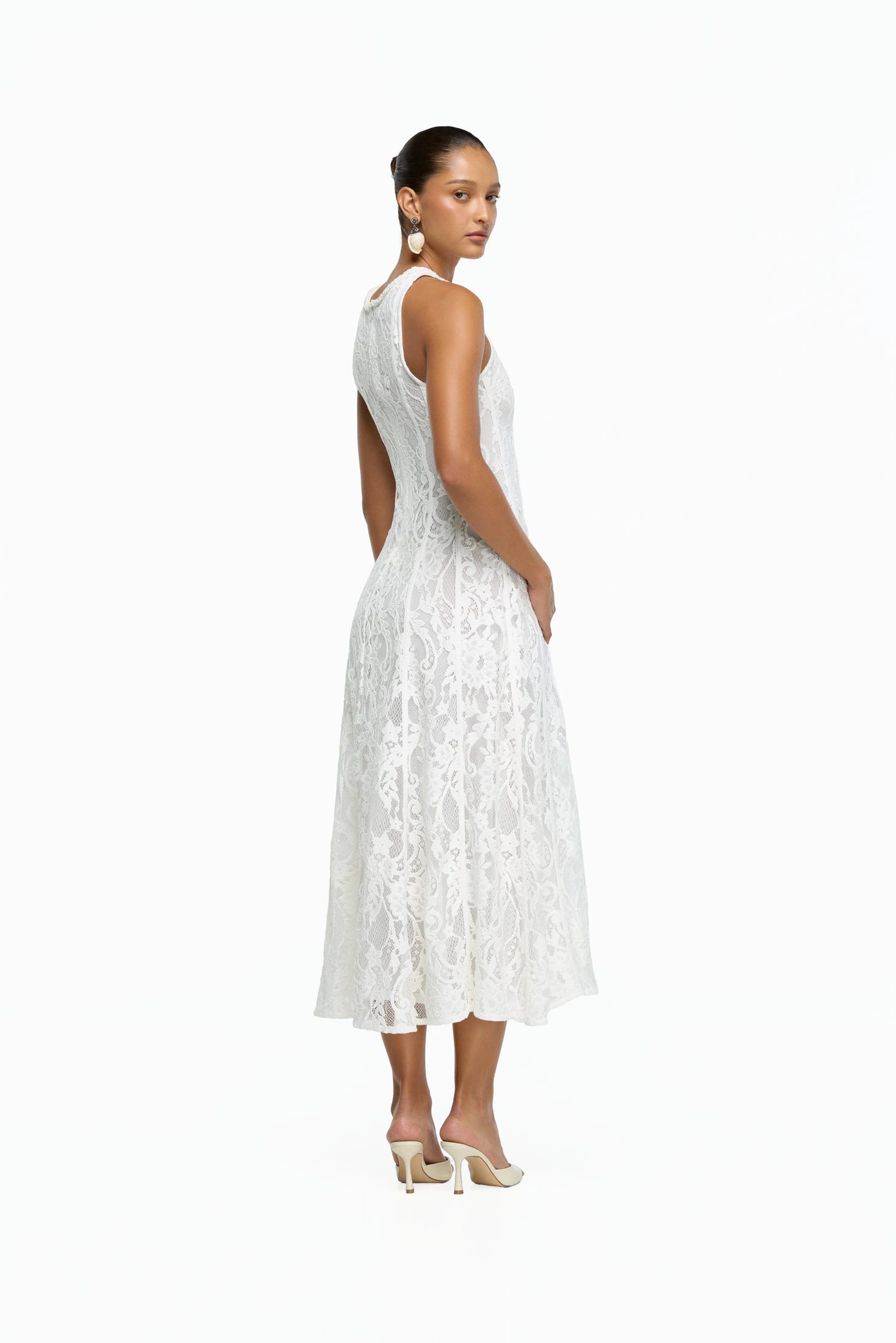 ANTOINETTE MIDI DRESS WHITE - imagen 4
