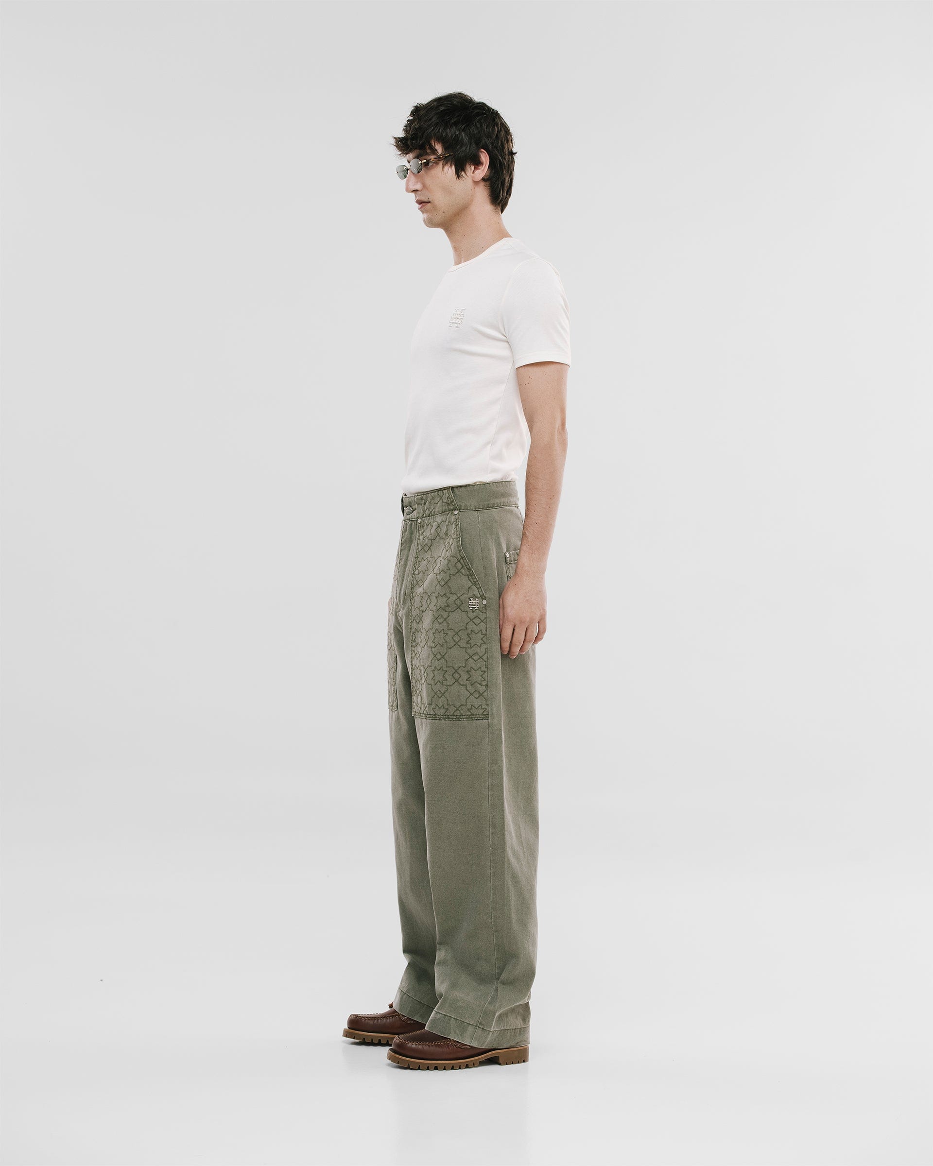 Wide Fit Chore Pants - Verde Oliva - imagen 6