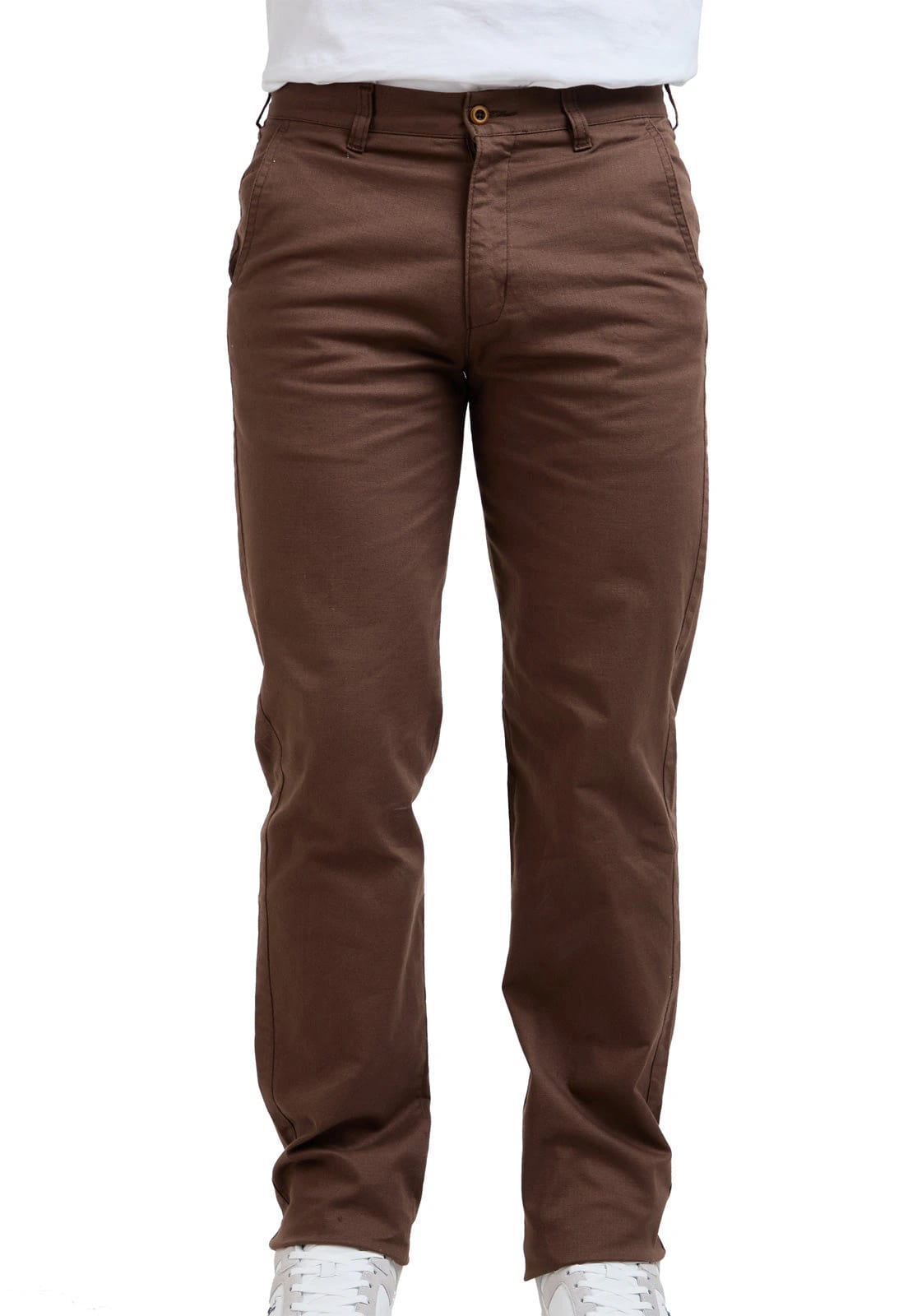 Pantalon dril cafe con spandex - imagen 5