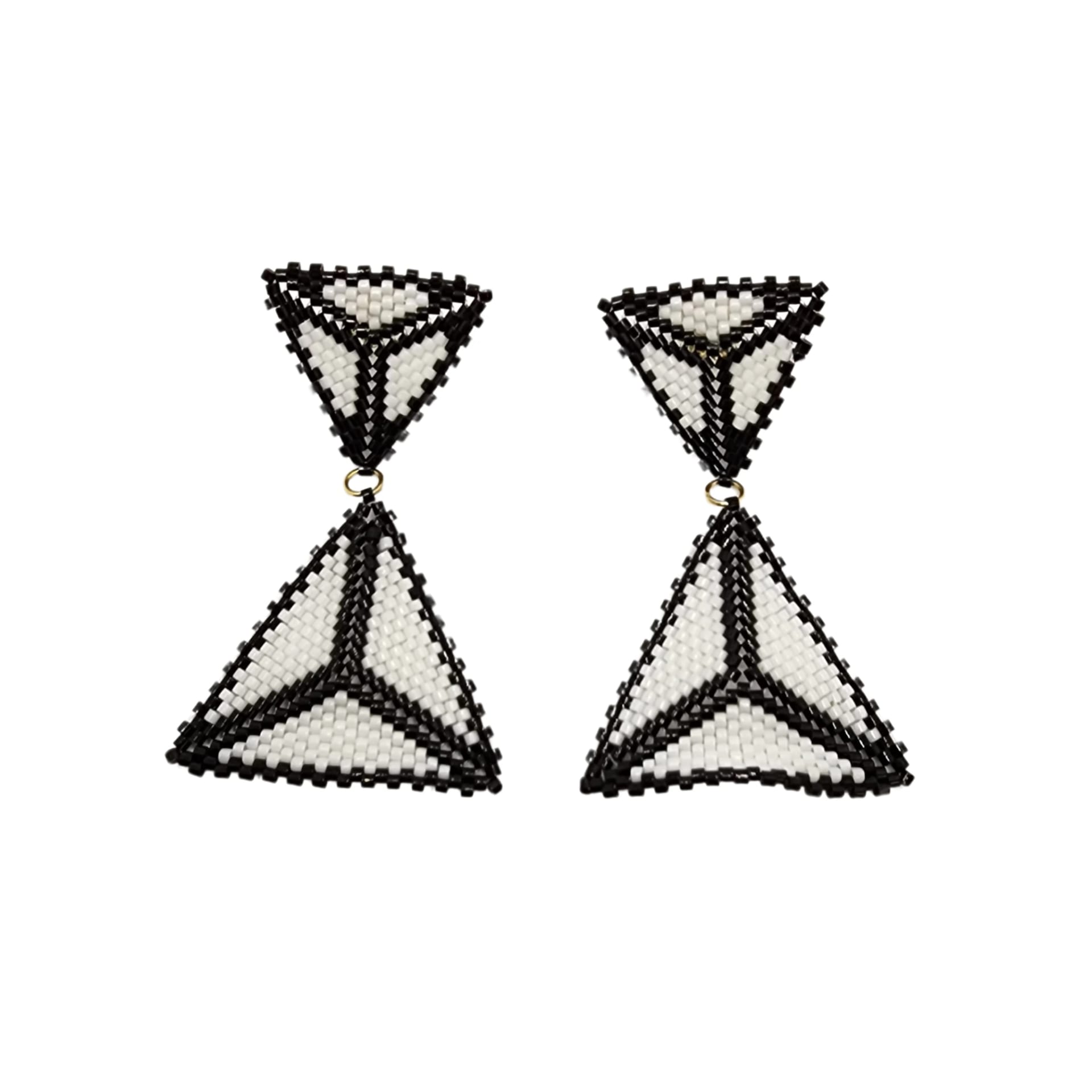 Miyuki Doble Triangle Earrings - imagen 1