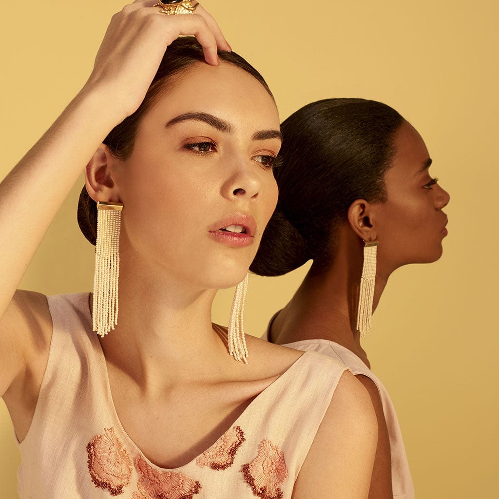 Nubia Earrings Ivory - imagen 2