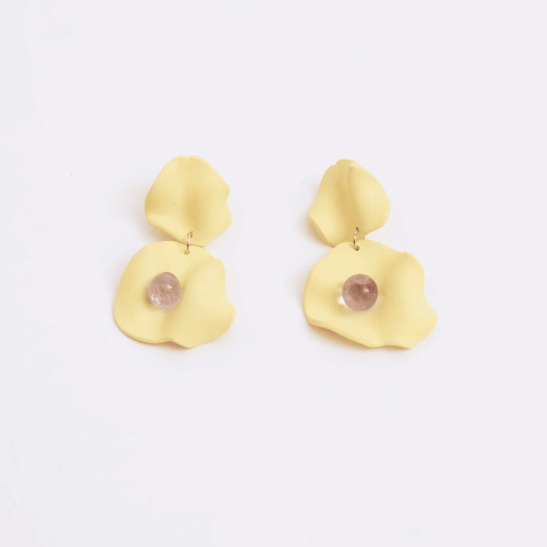 Aretes Lucié Petalo Doble - imagen 3