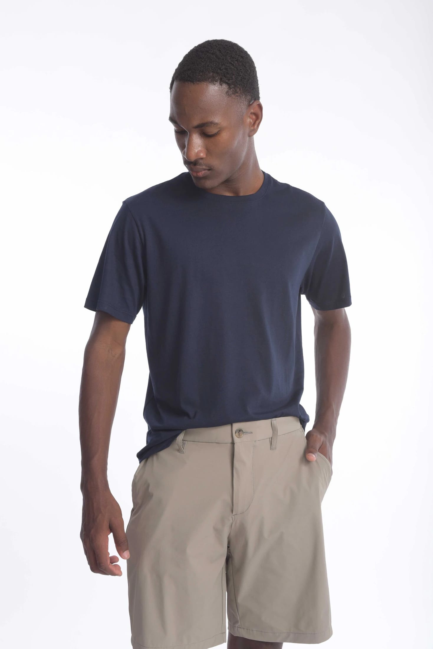 T-shirt Slim Fit 100% Algodón Azul Navy - imagen 2