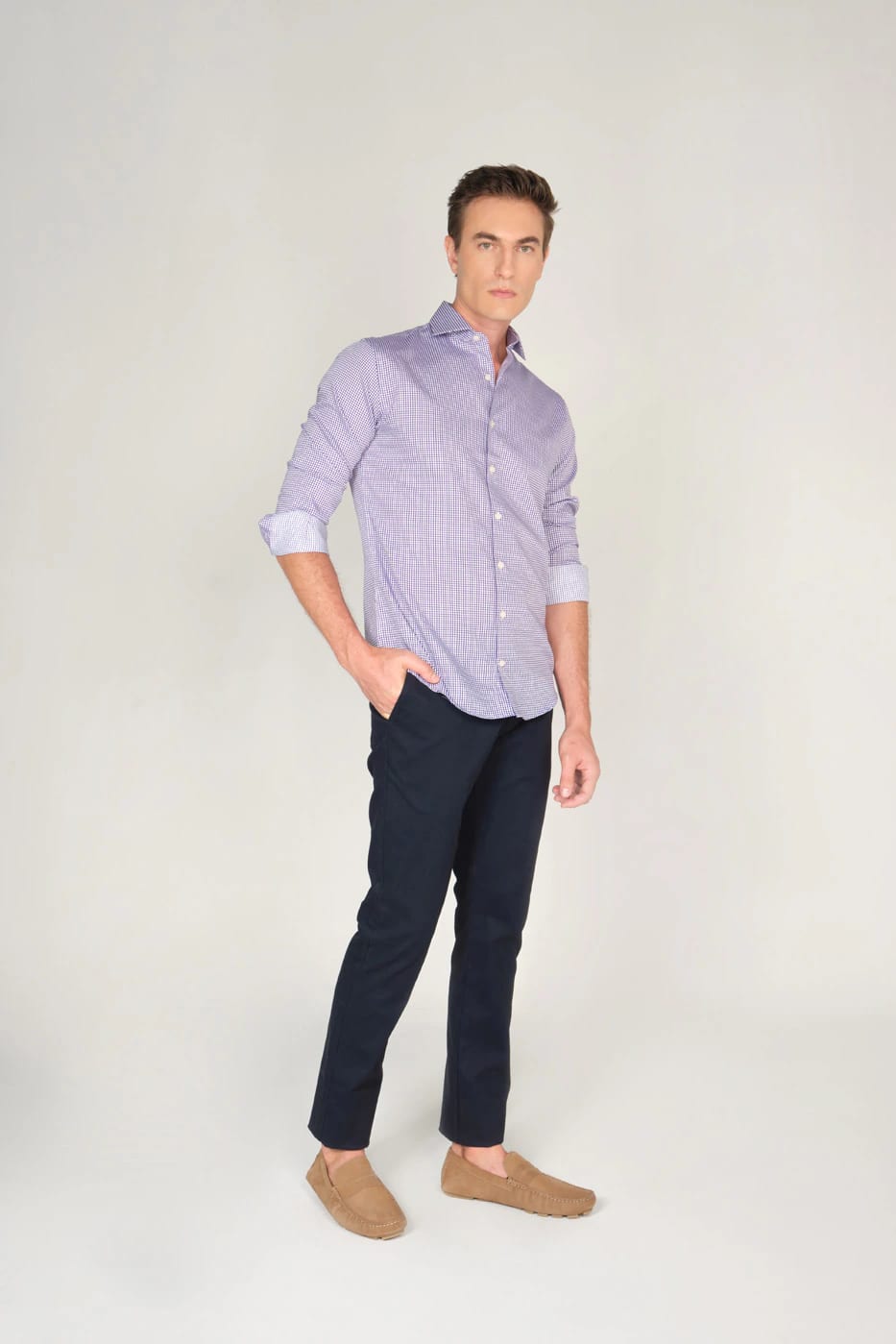 Pantalón Slim Fit Dril Azul Navy - imagen 2