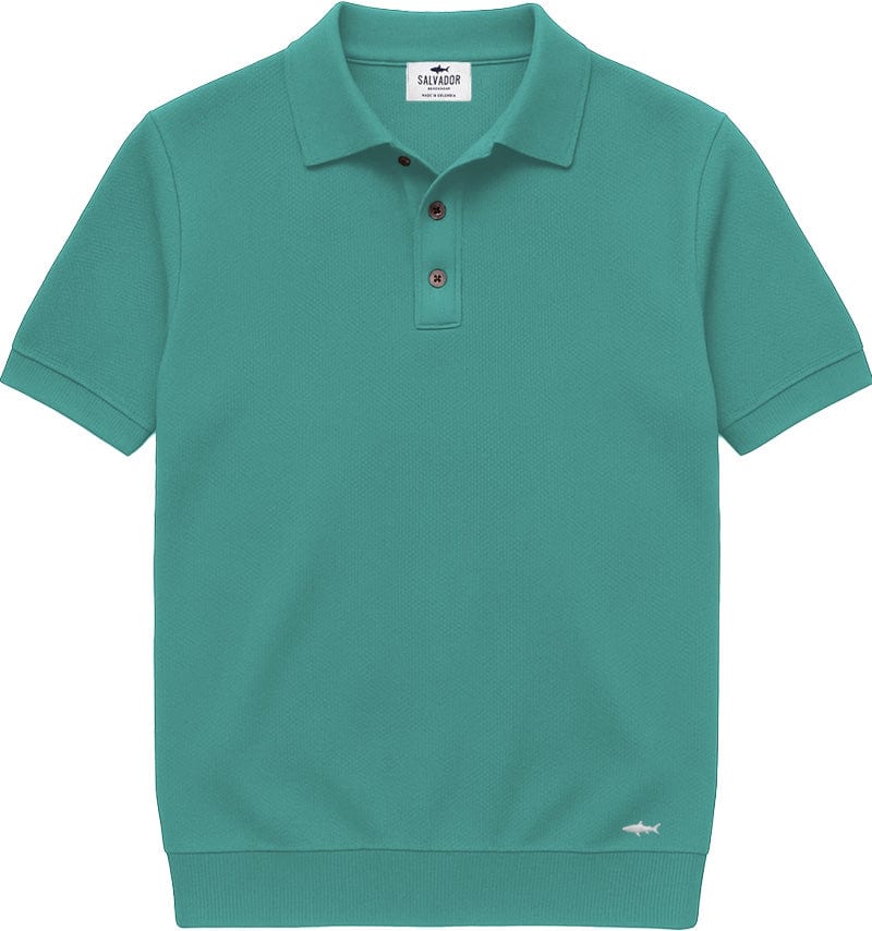 POLO DE PUNTO BOTONES MENTA - imagen 1