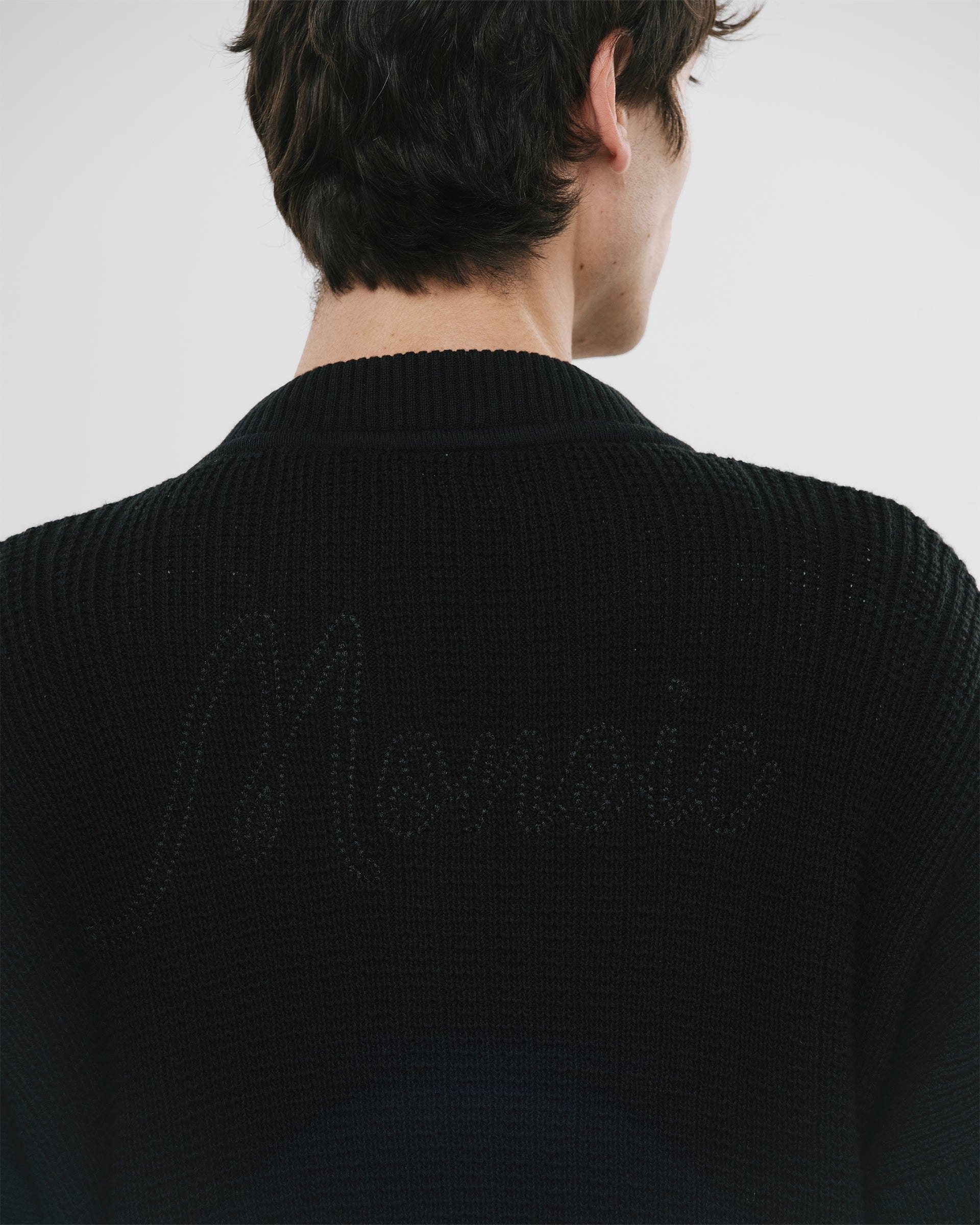 Zip Up Knit Bomber Jacket - Negro - imagen 5