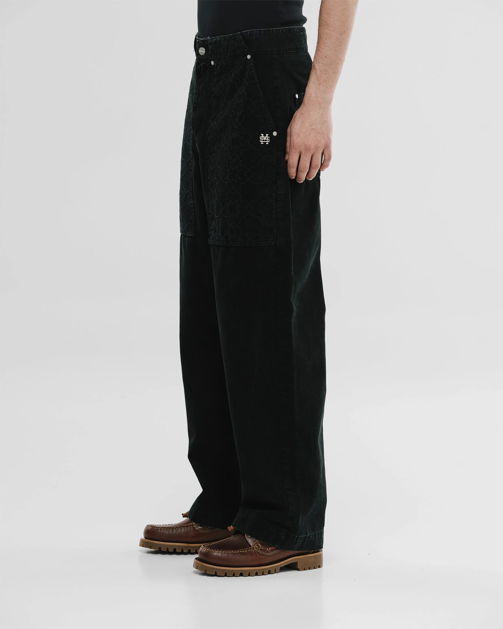 Wide Fit Chore Pants - Negro - imagen 3