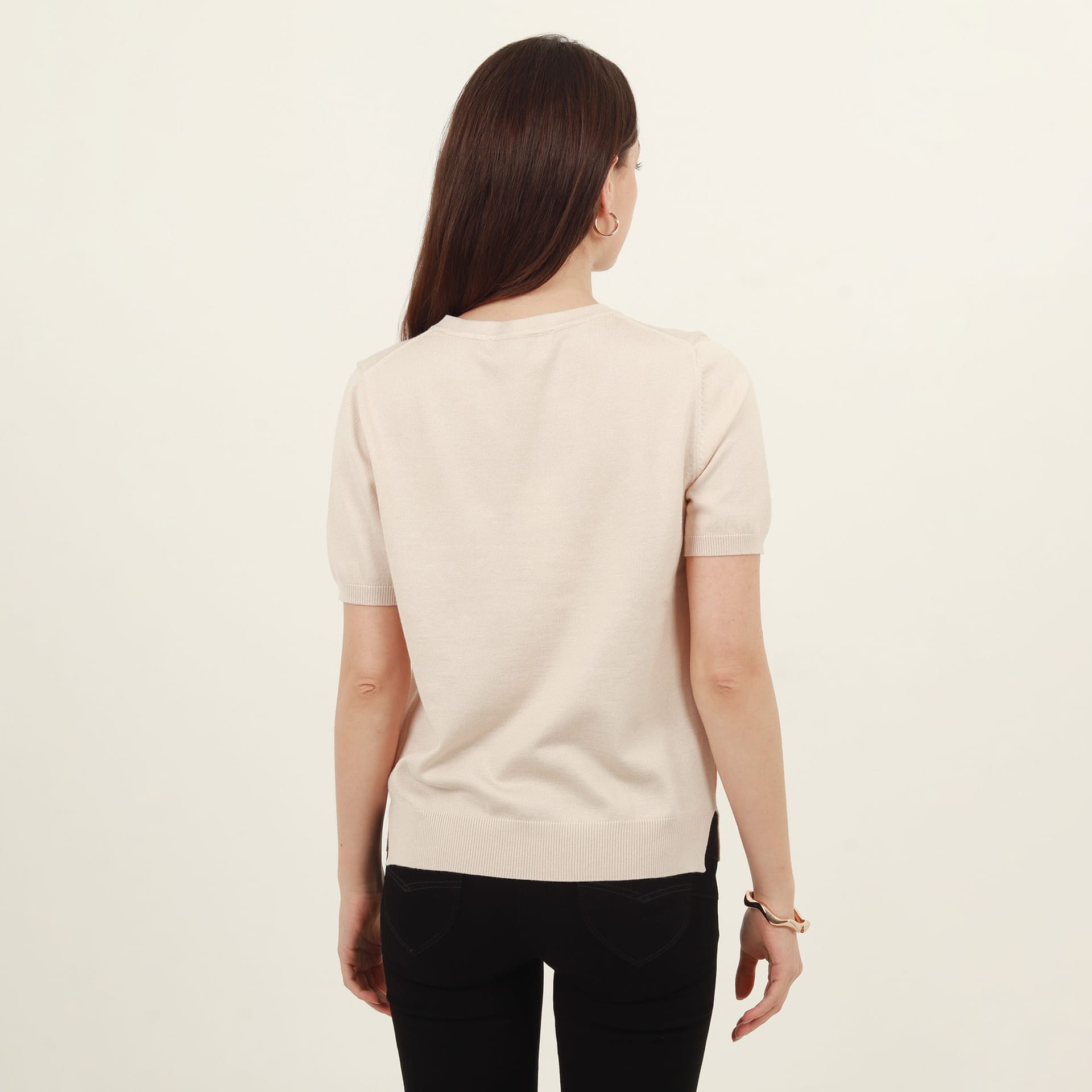 Sweater básico cuello redondo manga corta - imagen 13