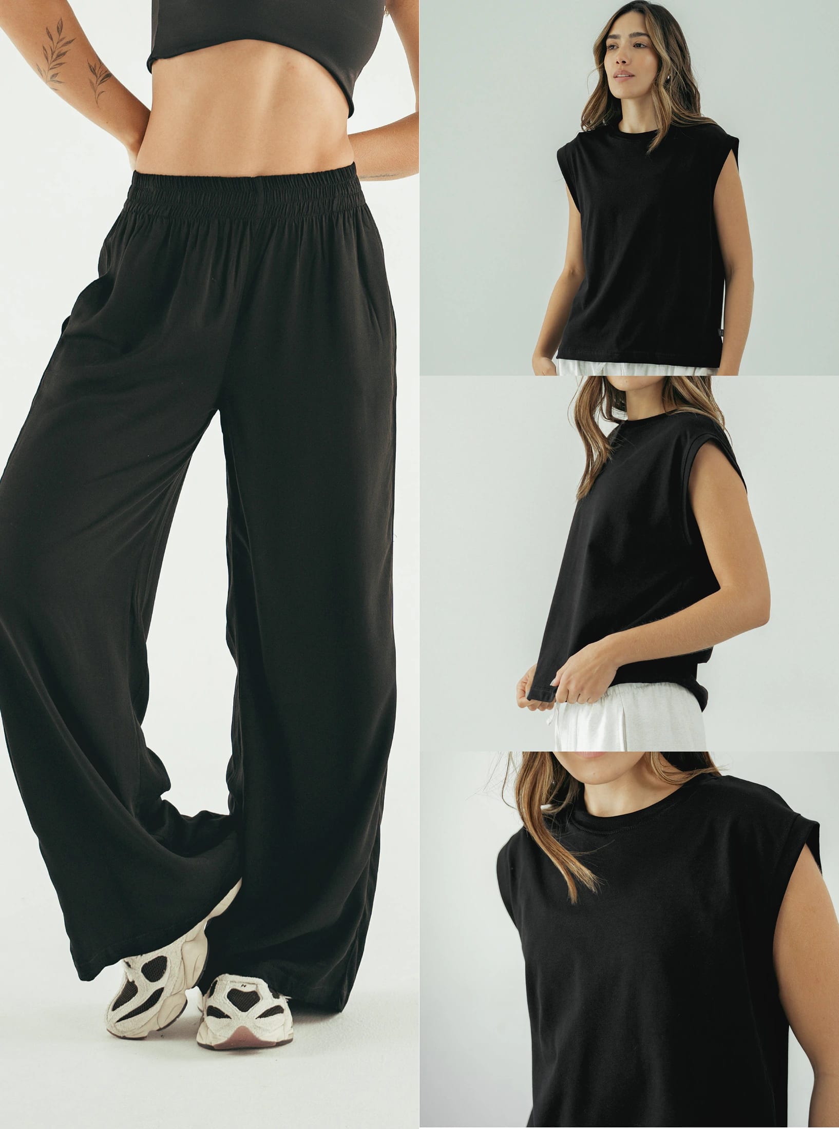 Pack Palazzo Black + Muscle Tee - imagen 1